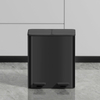 OEM & ODM 18/24/30/40L with Great Price stainless steel trash can Recycle Dual Compartments soft closing foot pedal trash can