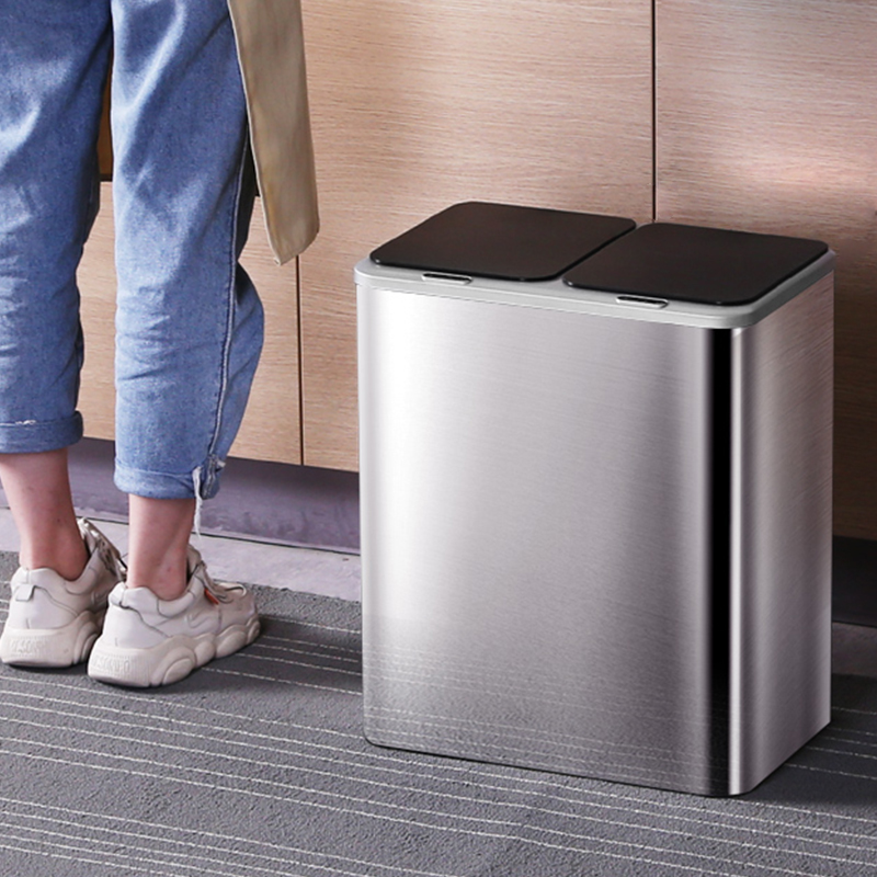 Hot sales Classical hits Sensor trash trash can intelligent smart waste bin soft close Bin Induction Stainless Steel trash can