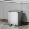OEM & ODM 18/24/30/40L with Great Price stainless steel trash can Recycle Dual Compartments soft closing foot pedal trash can