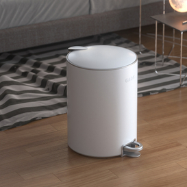 Eco-friendly Home Customized Modern Round Trash Waste Bin Dustbin Waste Container pedal stainless steel trash can