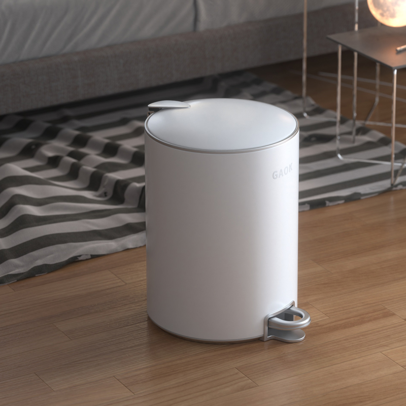 Eco-friendly Home Customized Modern Round Trash Waste Bin Dustbin Waste Container pedal stainless steel trash can