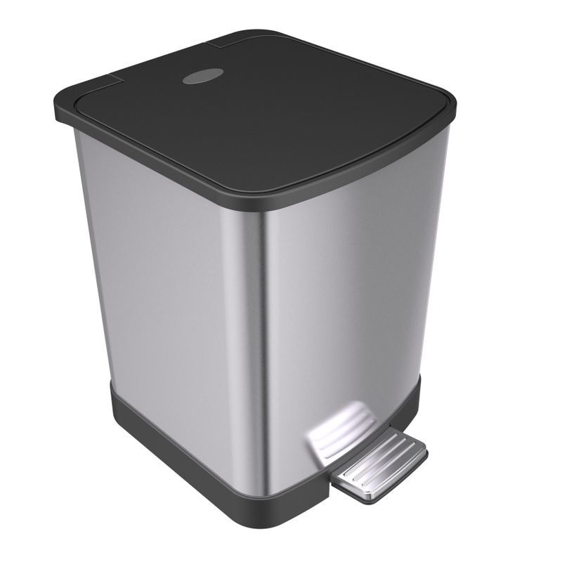 9/12L Soft Step Stainless Steel Step bin Bathroom Bin Removable Inner Bucket Soft and Silent open and close pedal trash can