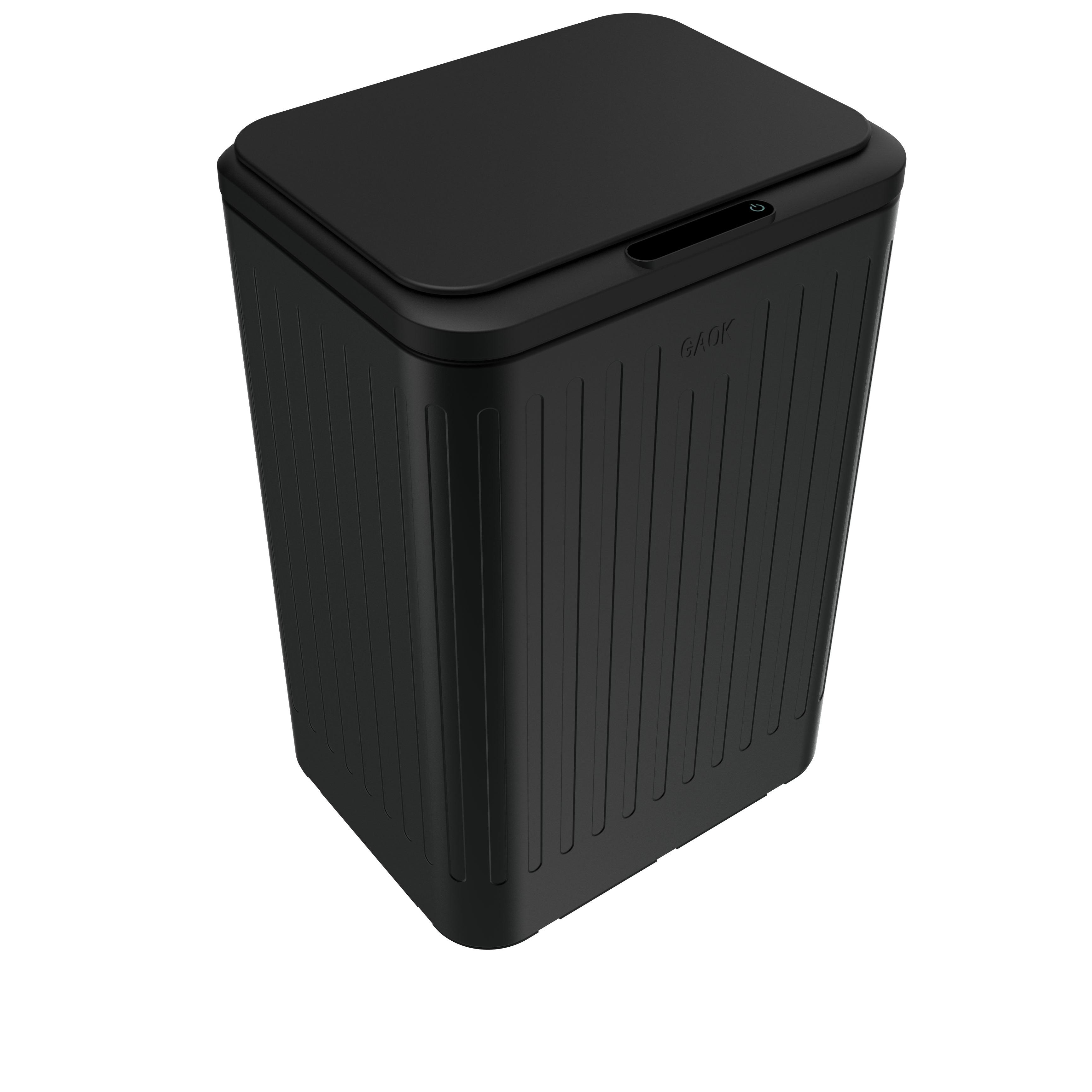 Rectangle Intelligent Sensor Electric Self Sealing Motion Garbage Smart Touchless stainless steel trash can