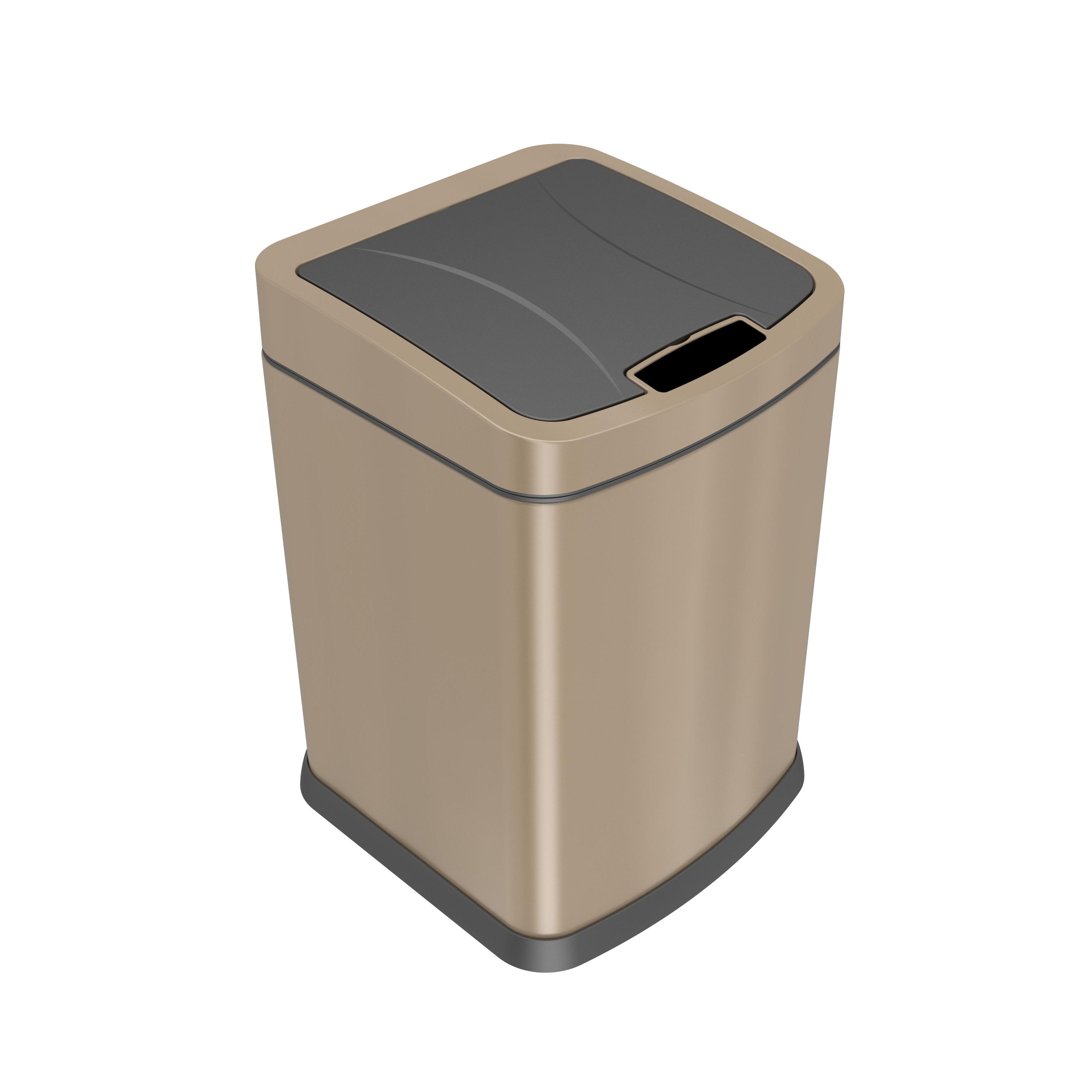 2024 9L Factory Supplier New Design Stainless Steel Trash Bin Modern Garbage Bin Touchless Smart stainless steel trash can