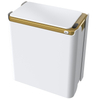 2024 8L Automatic Bathroom Trash Can with Lid Small Slim Electric for Bedroom Living Room Office Black ABS Touchless Trash Can