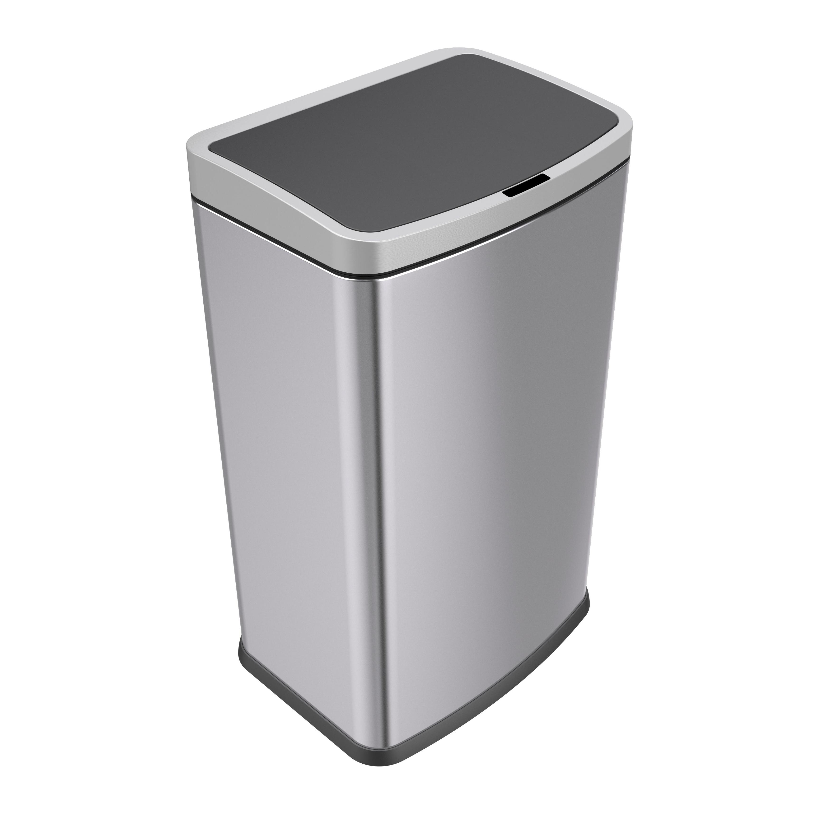 2024 New design CE Certificate automatic sensor Compartment Touchless Recycle Bin indoor handmade Stainless Steel trash can