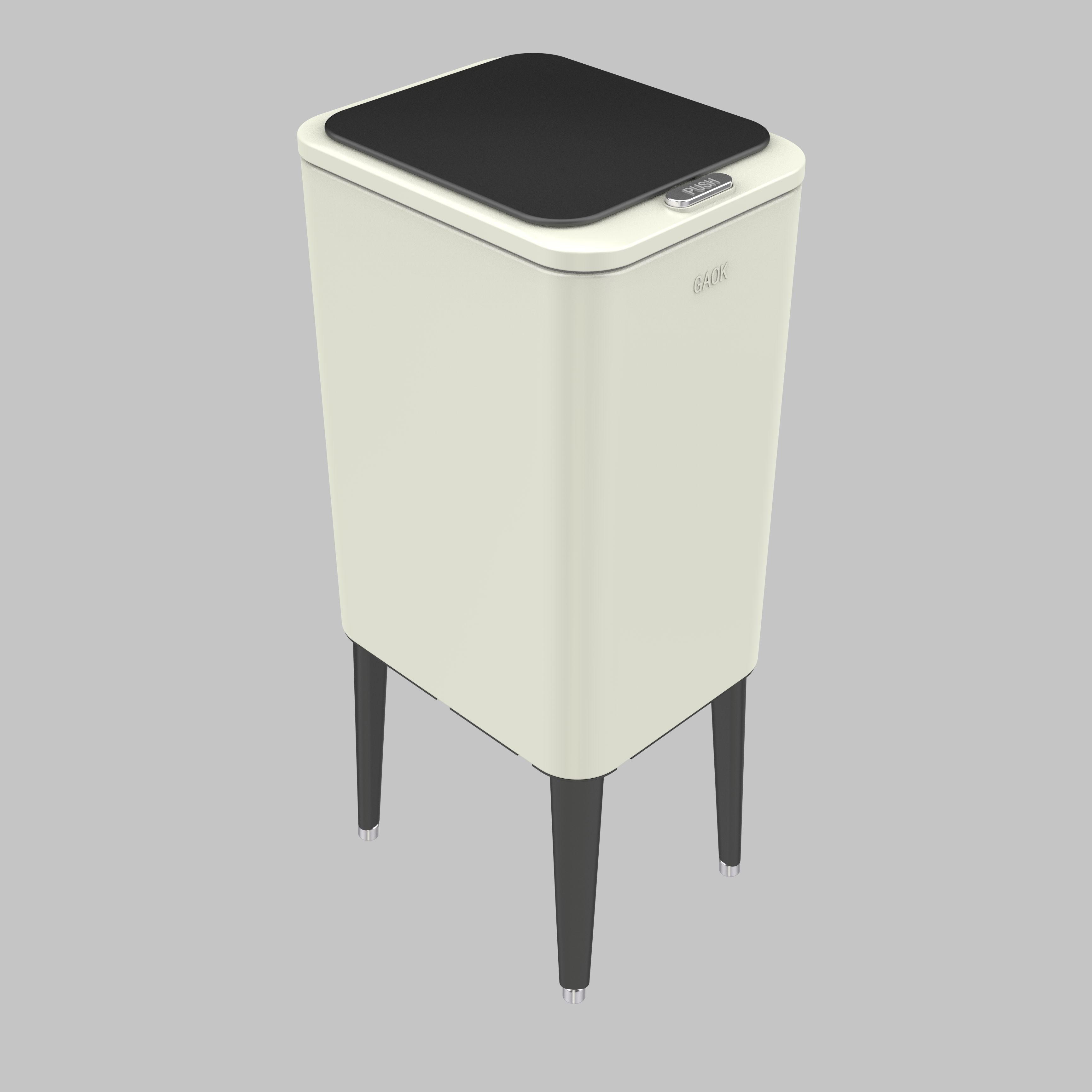 garbage bin for wholesales vacuum formed trash can/trash made in China metal press type garbage can stainless steel trash can 5508J