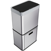 Hot Selling 44L Kitchen Double Layer Cover Household Garbage Bin with Lid Dry and Wet Separation stainless steel trash can