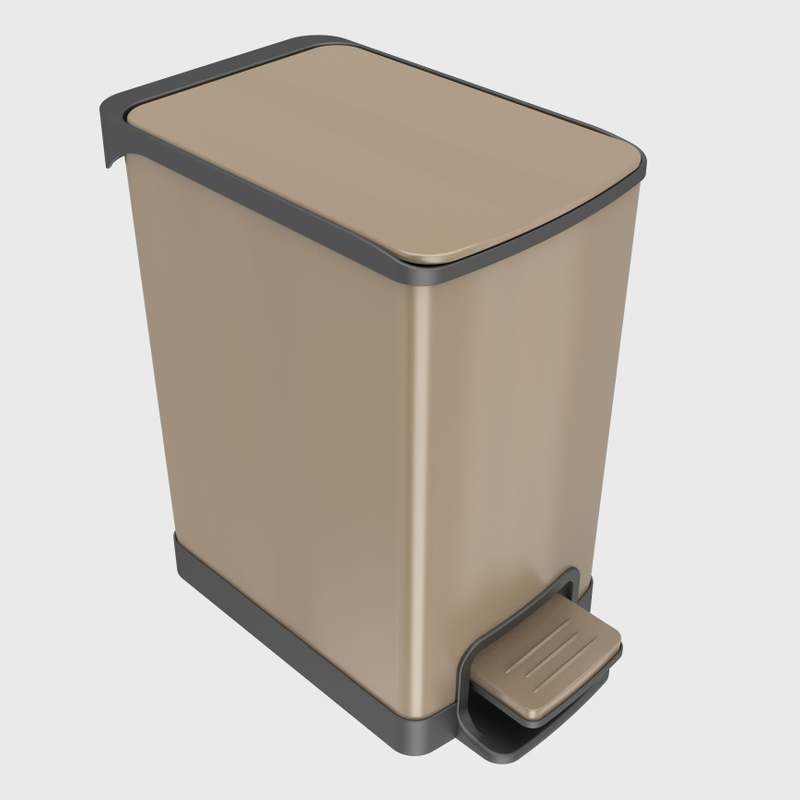 6L Design Slim stainless steel trash can with Step Pedal Easy-Close Lid Removable Liner Narrow Wastebasket foot pedal trash can