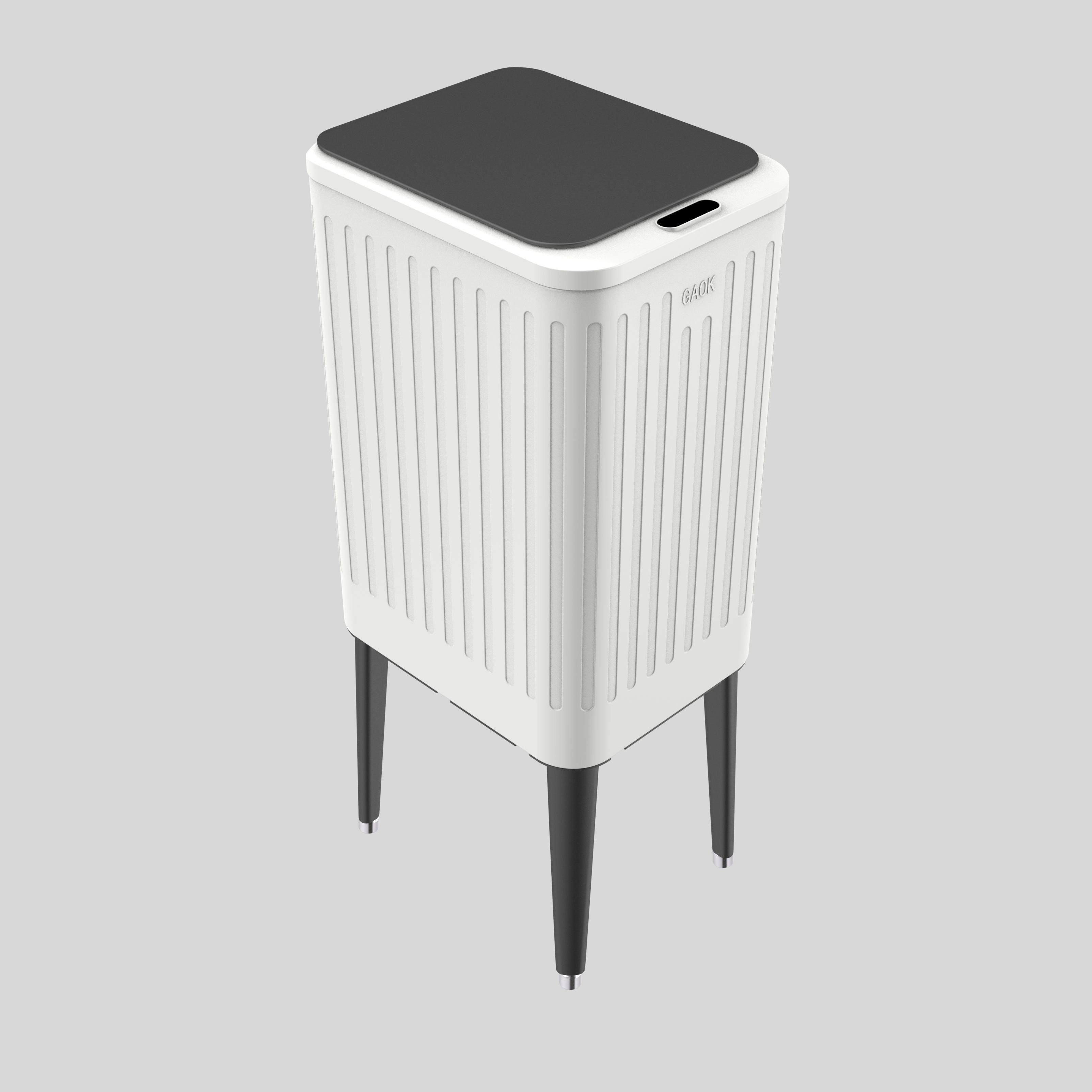 Light Luxury Rectangular Contactless Intelligent Garbage Bin Spiral Pattern Garbage dustbin