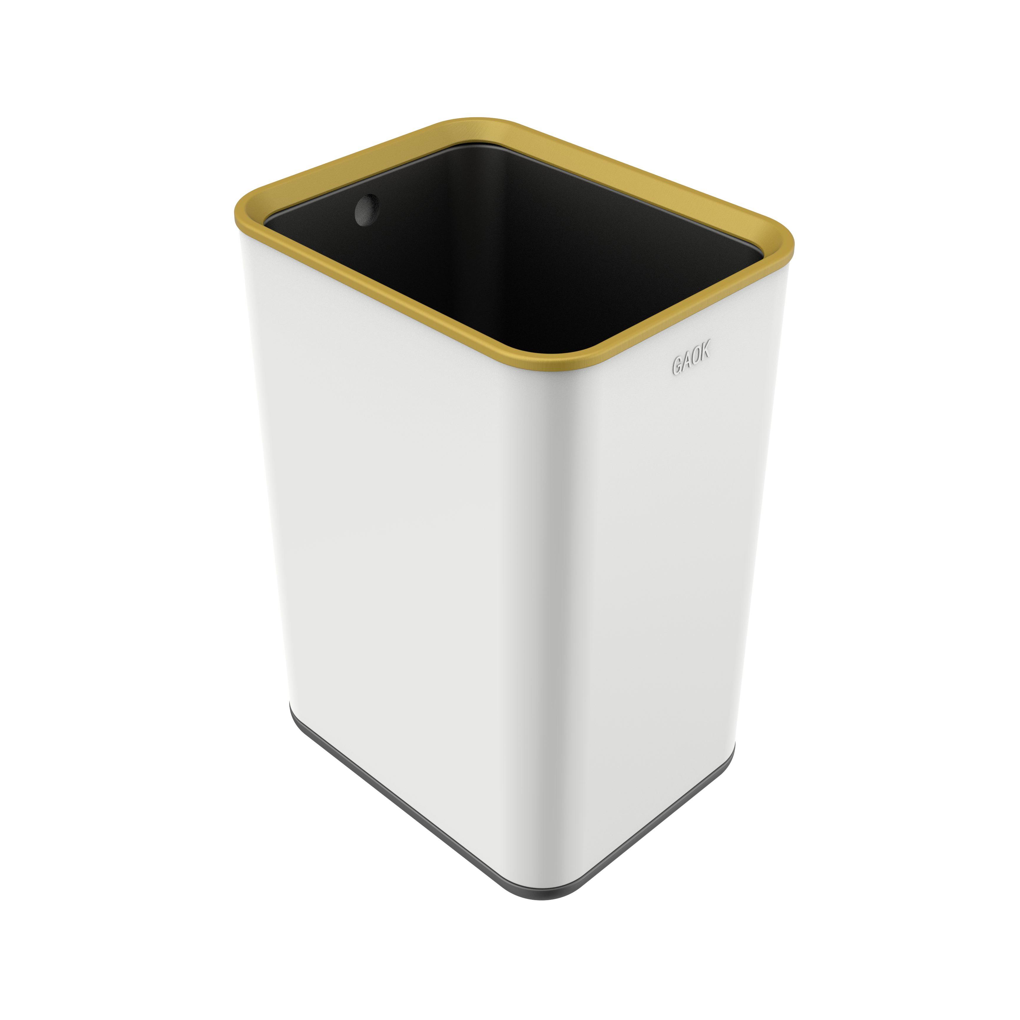 Recyclable Bin Stainless Steel 8L Silver Style Storage Packing Color Bucket Feature Eco Material