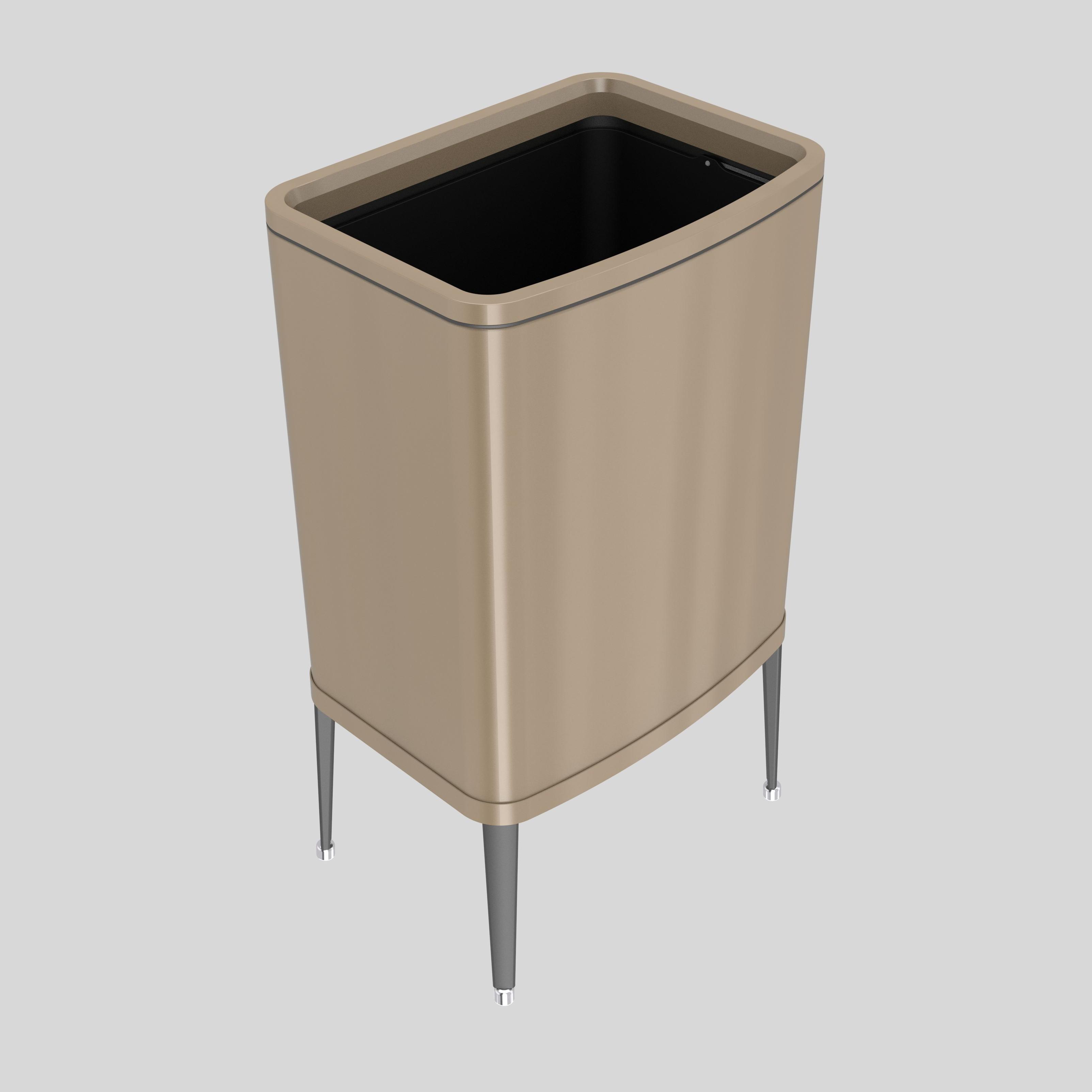 garbage bin for wholesales vacuum formed trash can/trash made in China metal press type garbage can stainless steel trash can 8858J