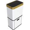 Hot Selling 44L Kitchen Double Layer Cover Household Garbage Bin with Lid Dry and Wet Separation stainless steel trash can