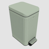 Factory price 6L/9L/12L foot operated trash cans plastic touchless Rectangle Bin for Narrow space Pedal Trash can