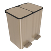 High-quality OEM & ODM customized stainless steel trash can dry and wet classification 2 Compartment sealing Pedal bins