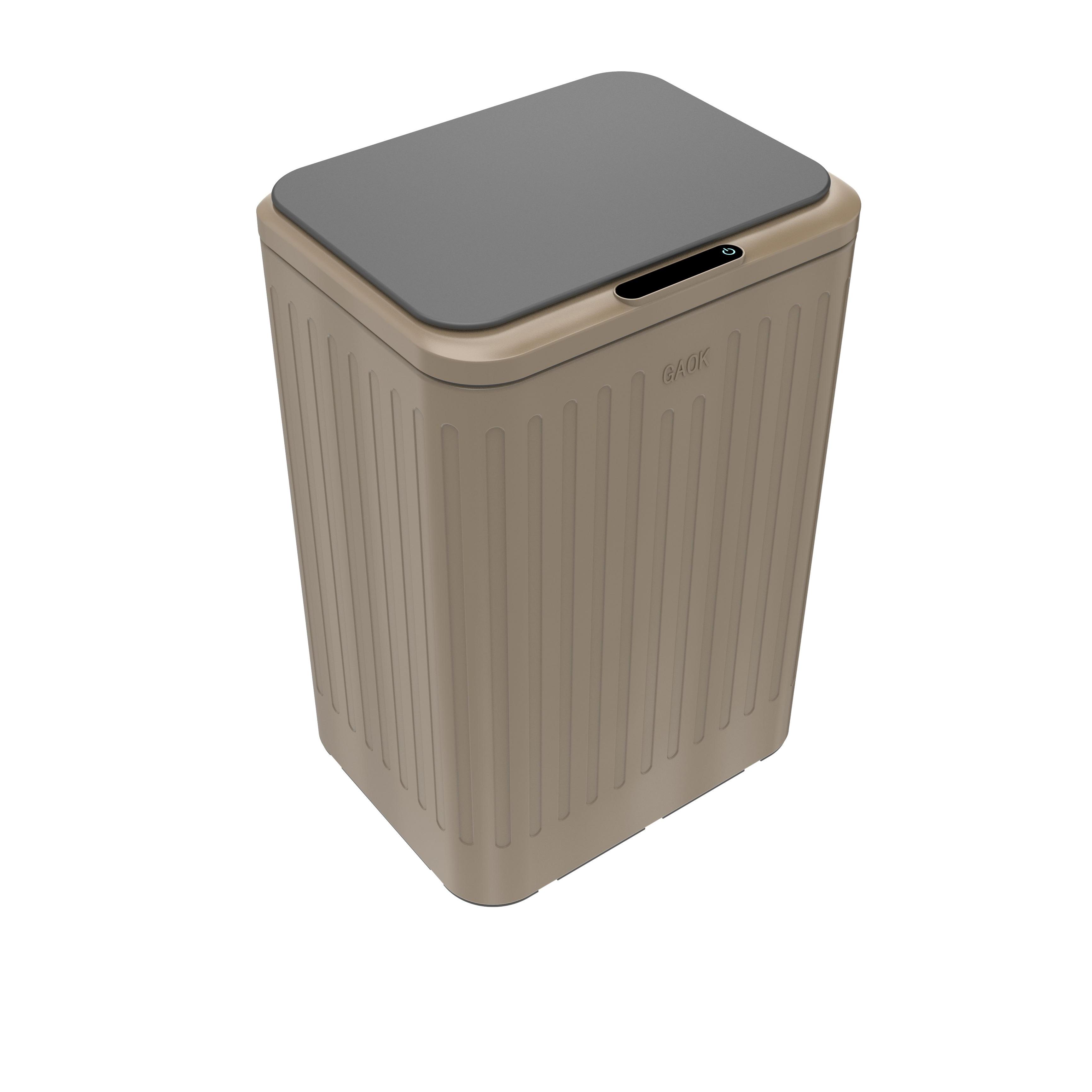 Rectangle Intelligent Sensor Electric Self Sealing Motion Garbage Smart Touchless stainless steel trash can