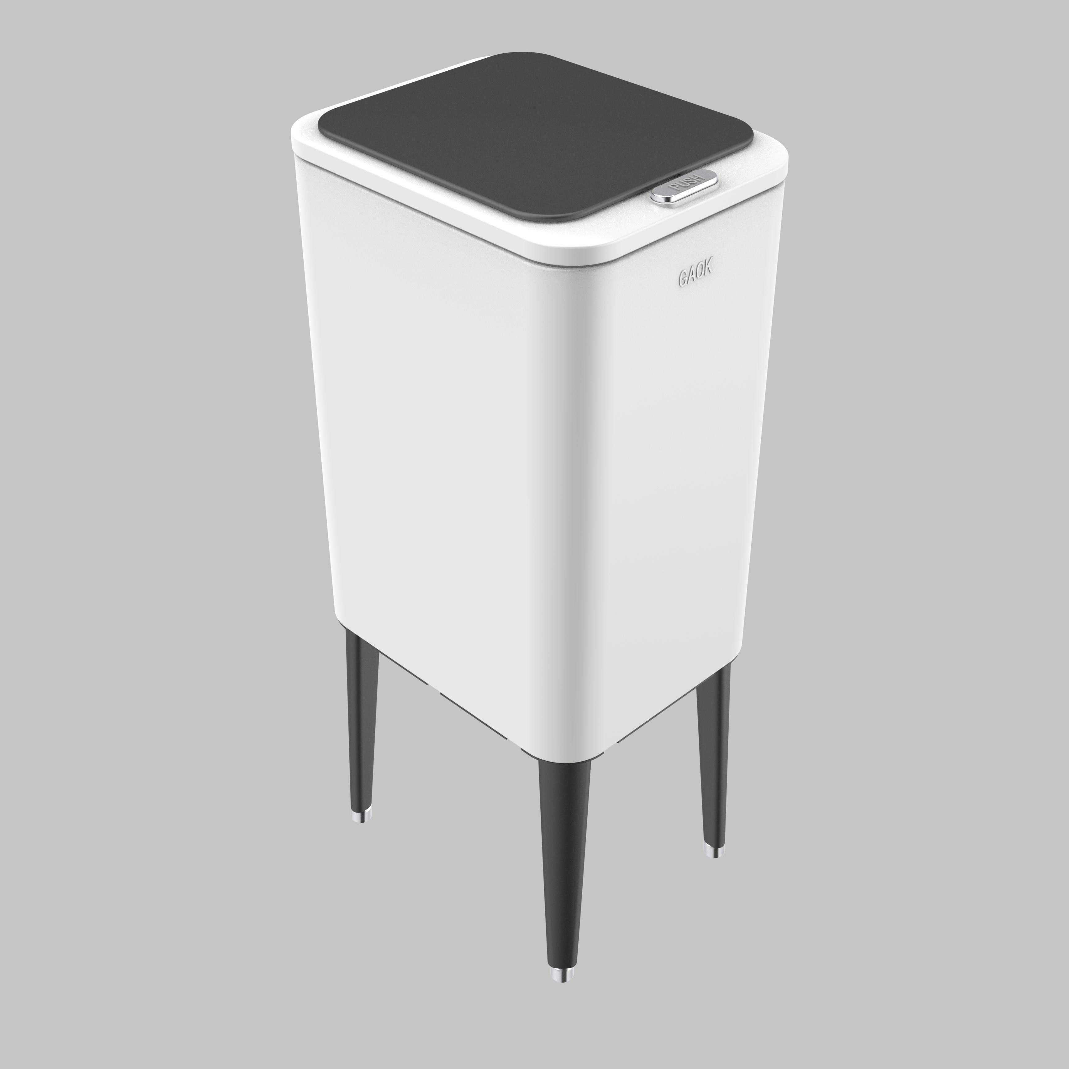 garbage bin for wholesales vacuum formed trash can/trash made in China metal press type garbage can stainless steel trash can 5508J