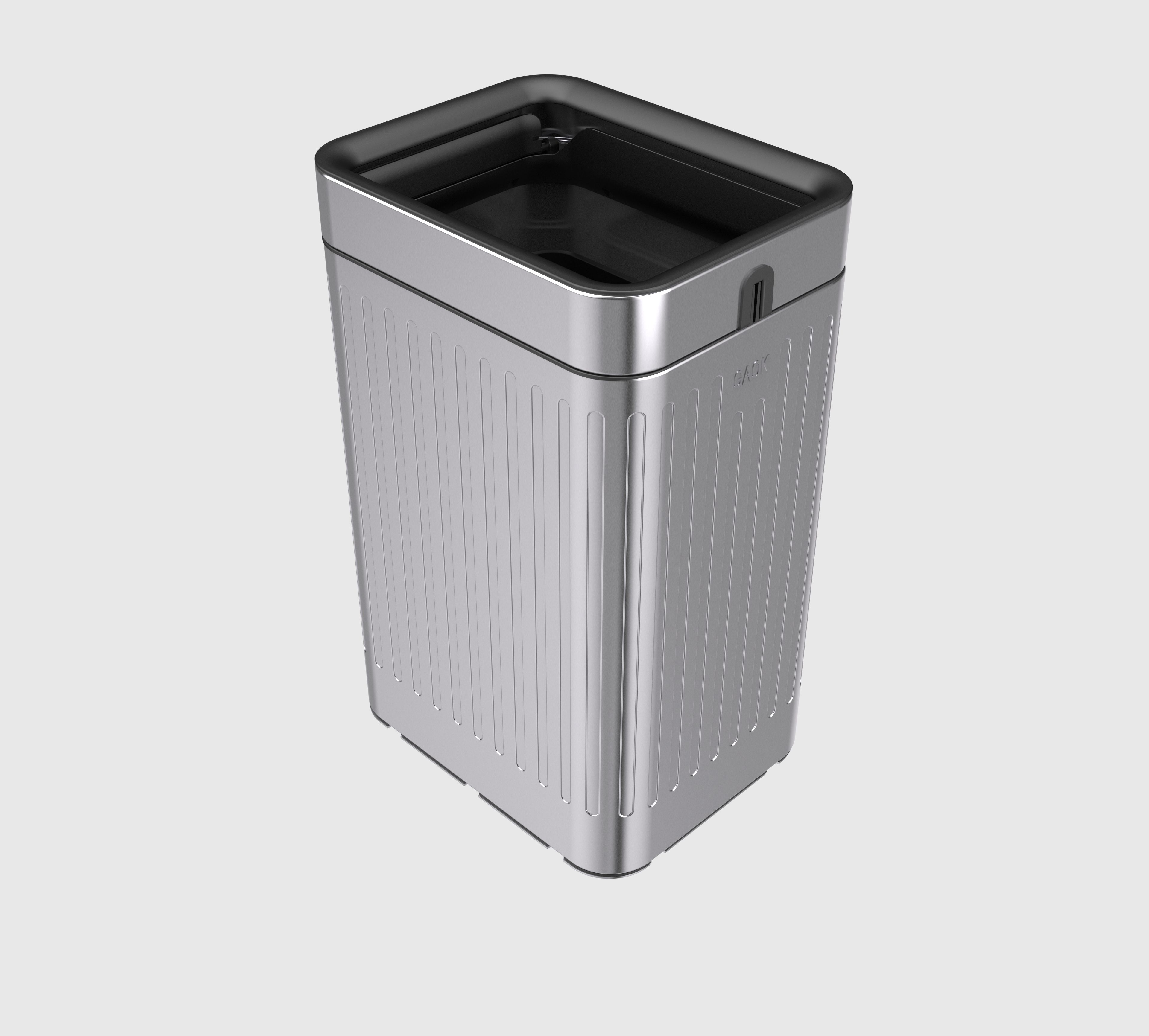 Luxury11/15/19L Lidless Garbage Bin Kitchen Garbage Tissue Under Desk and Narrow Space without lid stainless steel trash can