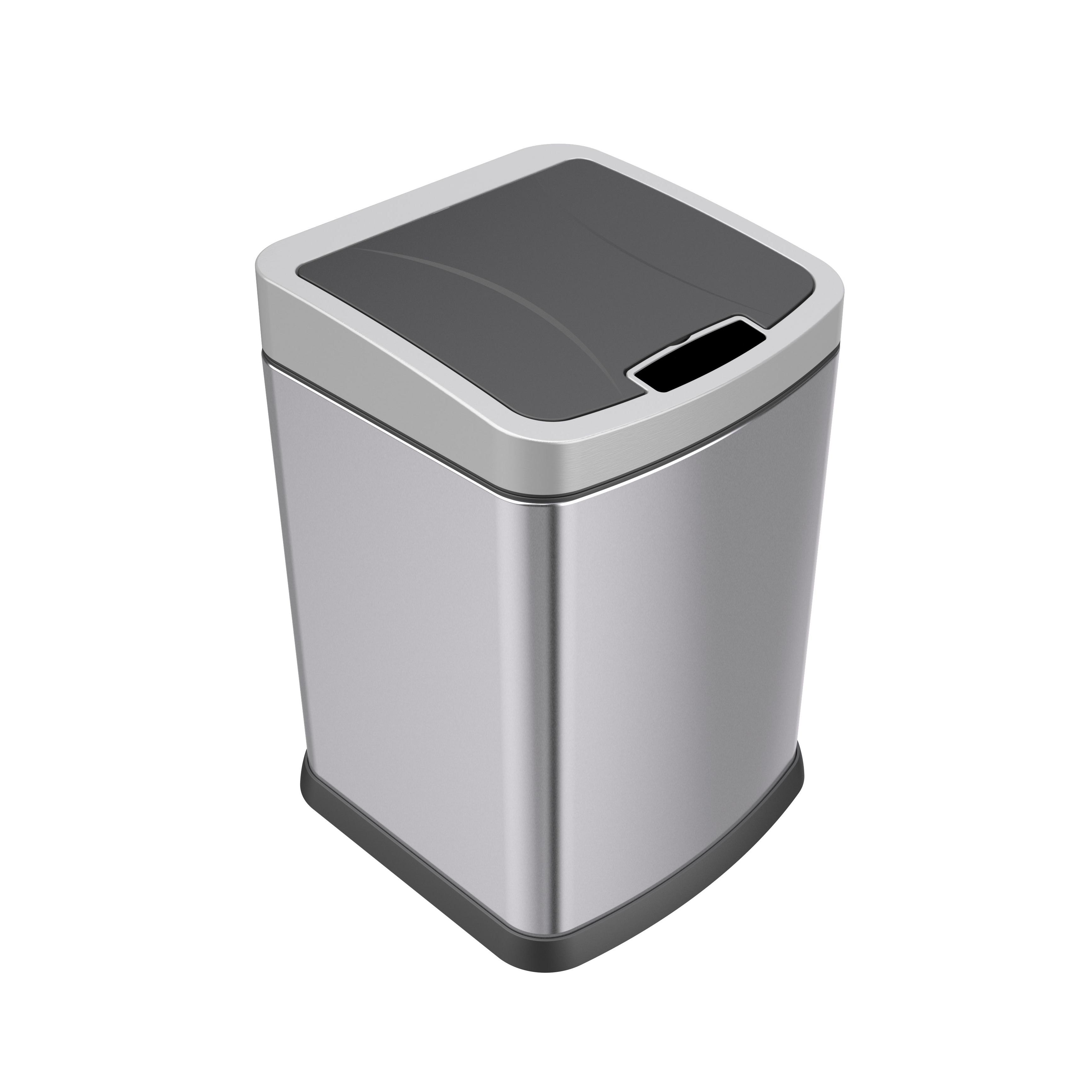 2024 9L Factory Supplier New Design Stainless Steel Trash Bin Modern Garbage Bin Touchless Smart stainless steel trash can