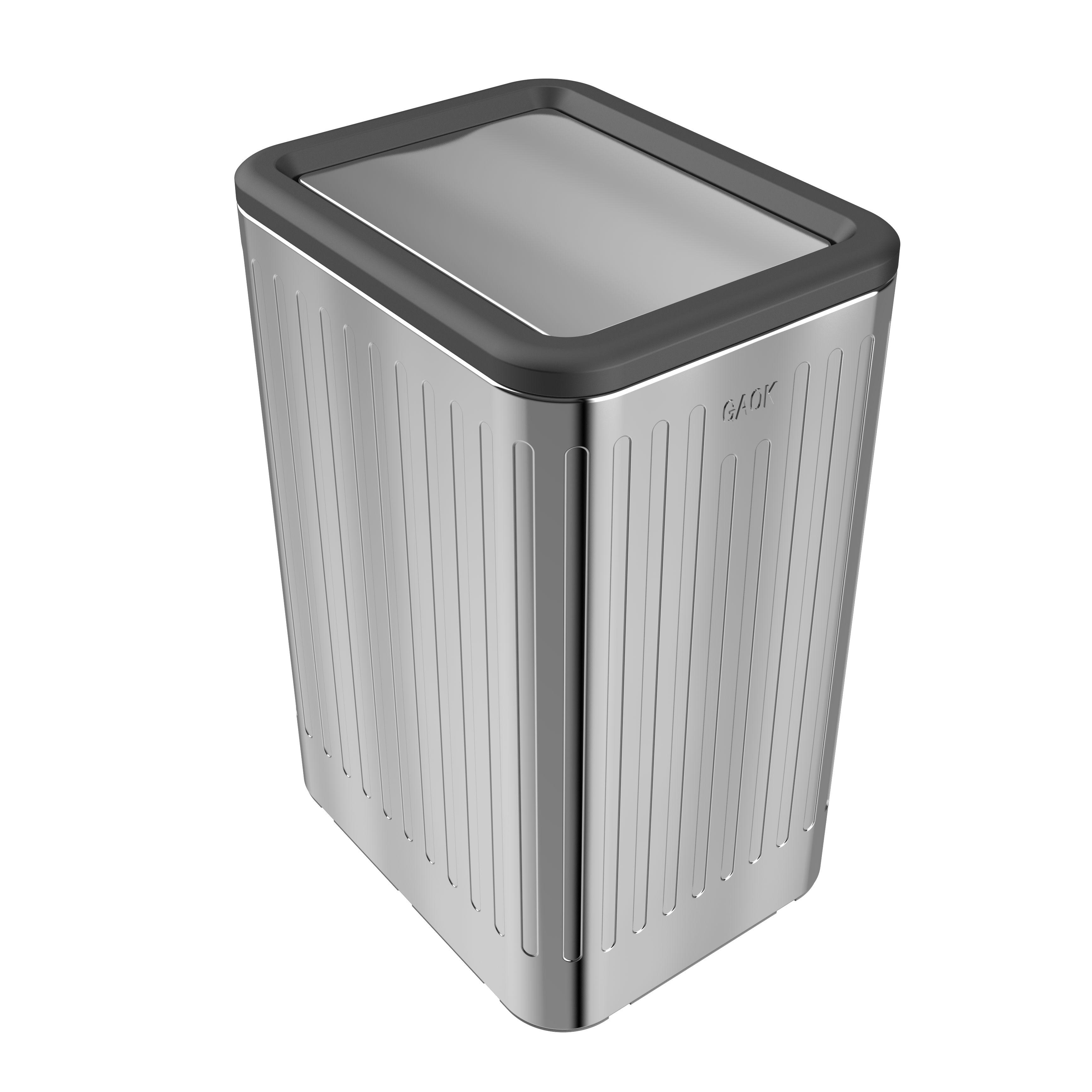 Chinese factory 9L Stainless Steel Shake the lid recycling bin/ trash cans of iron made in China garbage can