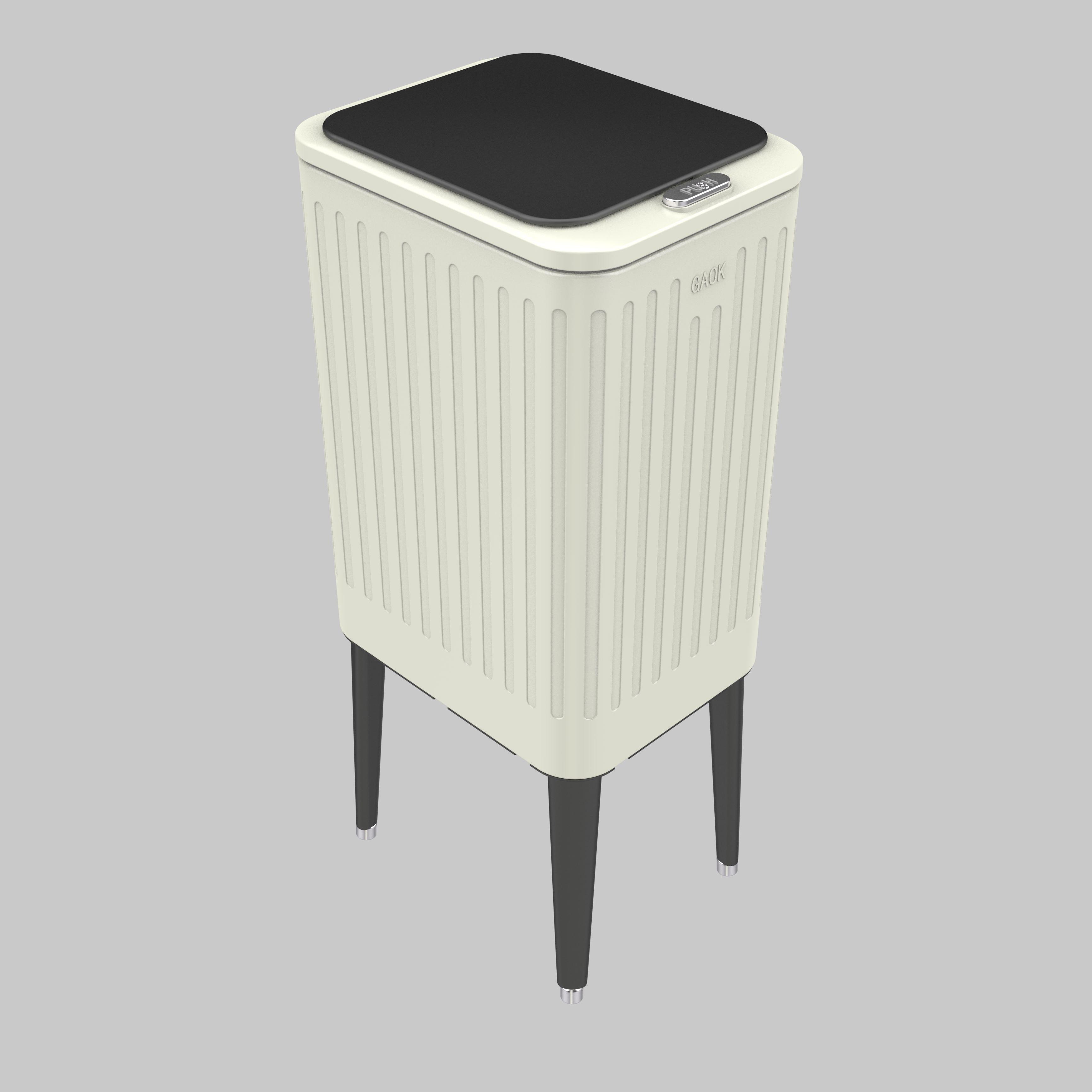 garbage bin for wholesales vacuum formed trash can/trash made in China metal press type garbage can stainless steel trash can