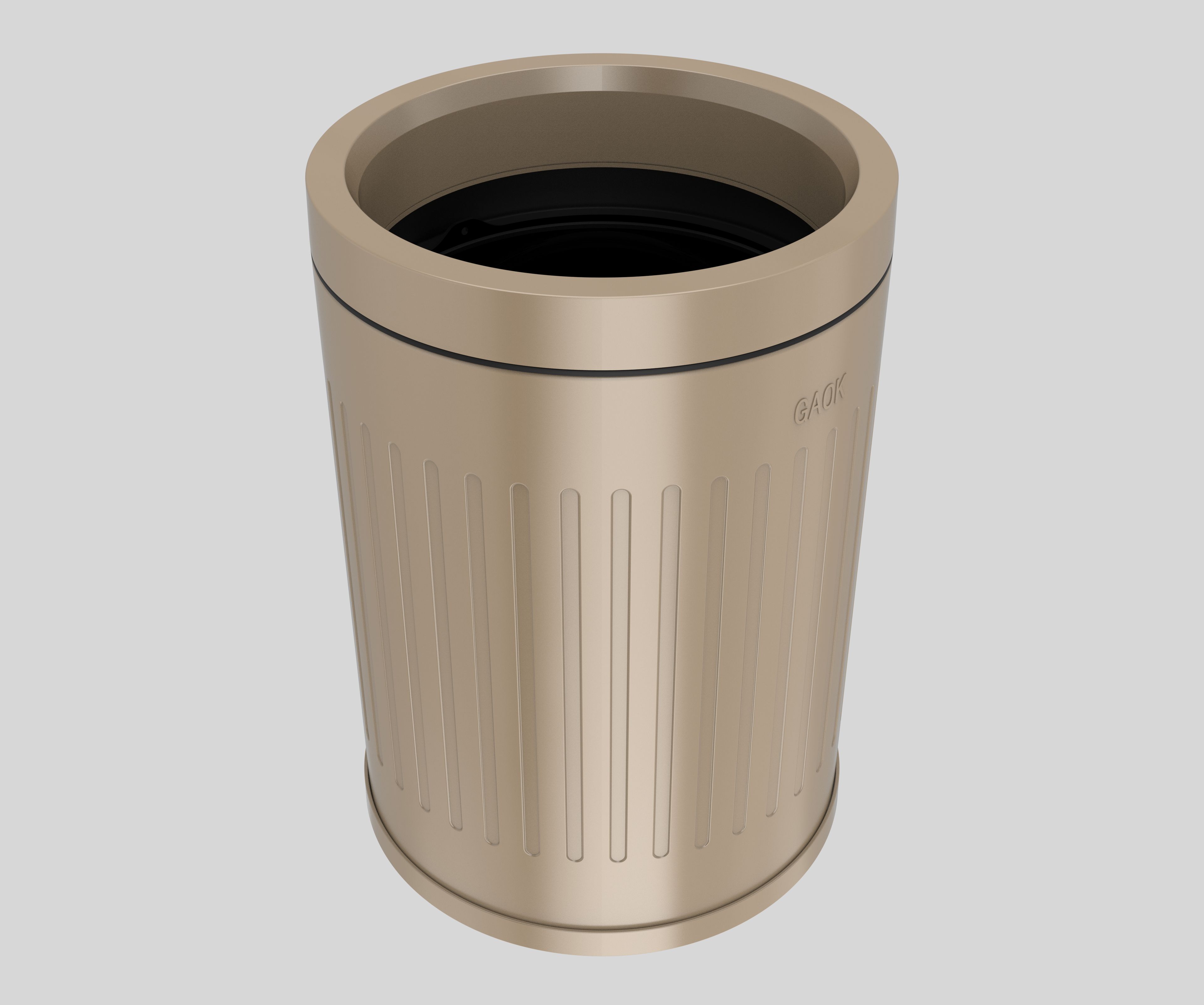 High quality dustbin Hongkong style Waste Management Toilet Stainless Steel open top Waste Bin stainless steel trash can