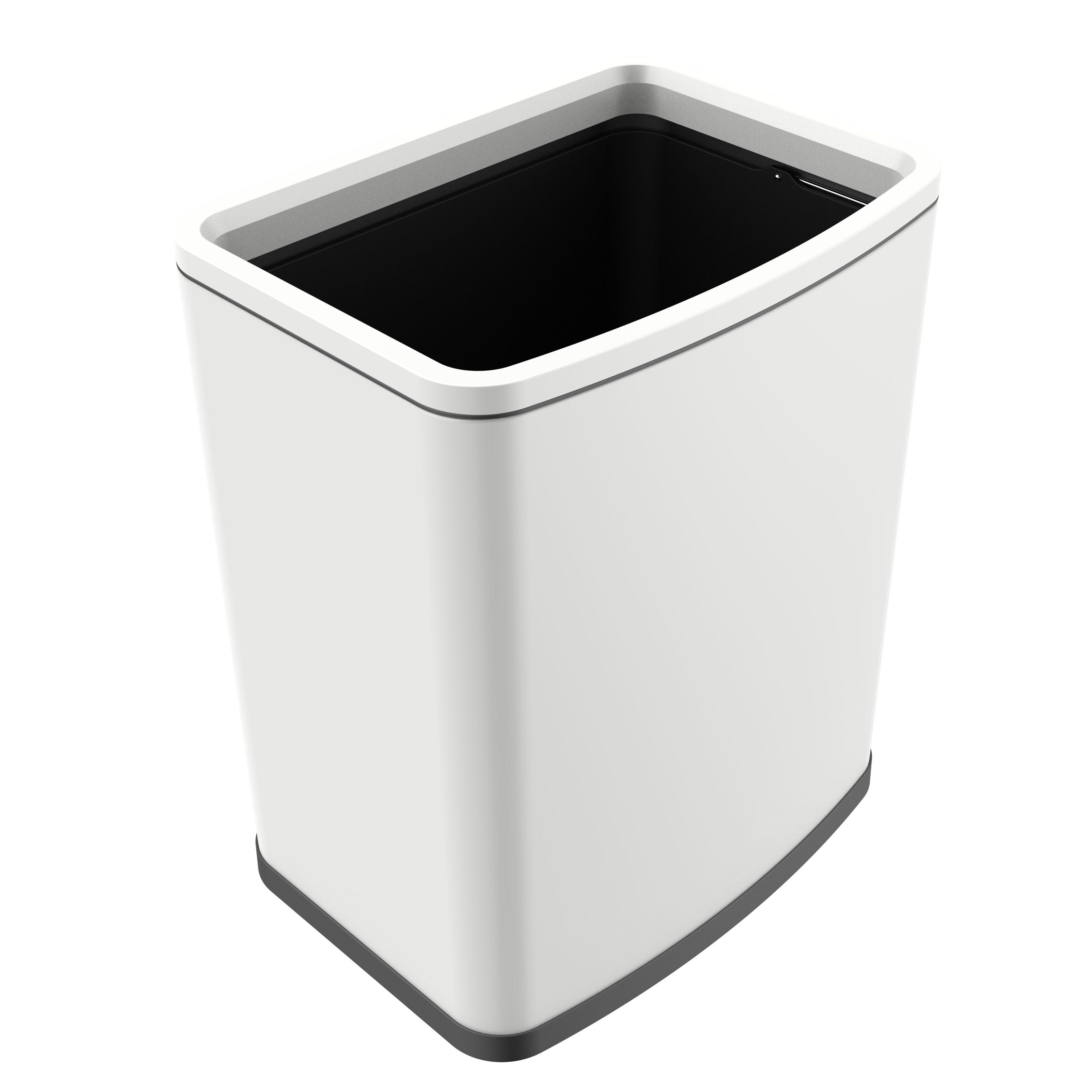 Rectangle 15/20/30/40L stainless steel trash can with Step Pedal Removable Liner Narrow Wastebasket Garbage lidless trash can