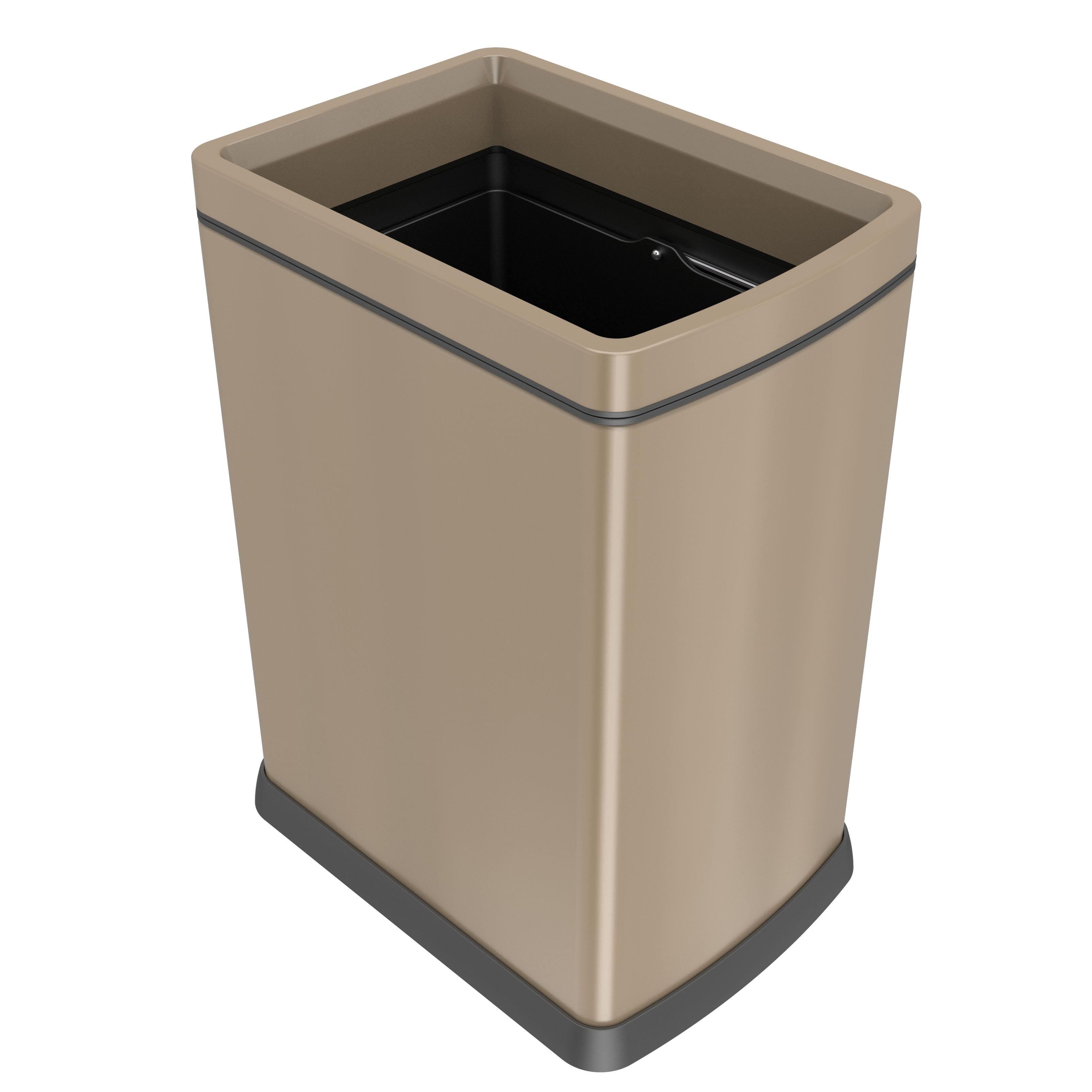 Dirty clothes basket without cover commercial waste bin Bathroom trash can Anti- Fingerfprint stainless steel trash can