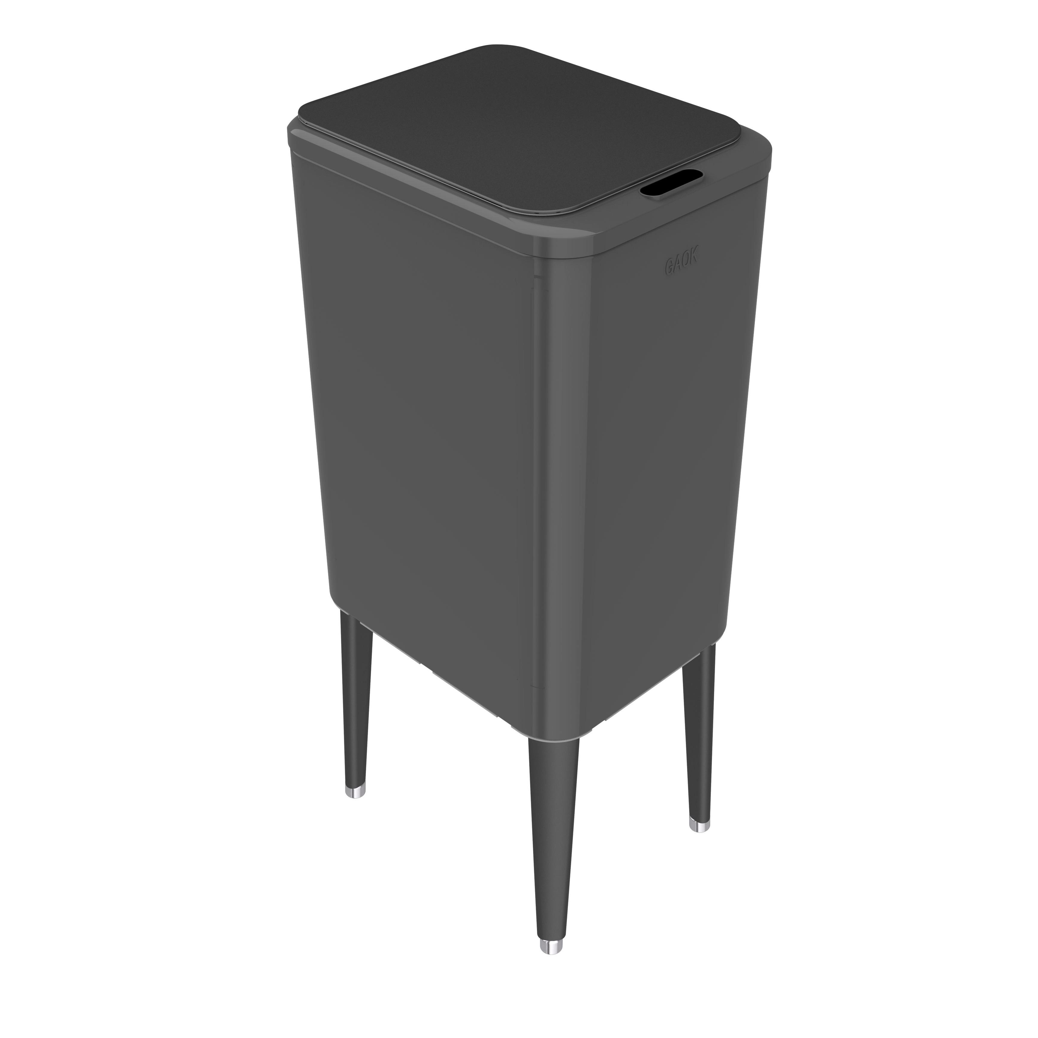 High quality metal step trash can 6L stainless steel foot pedal standard dust bin Elevating stainless steel trash can