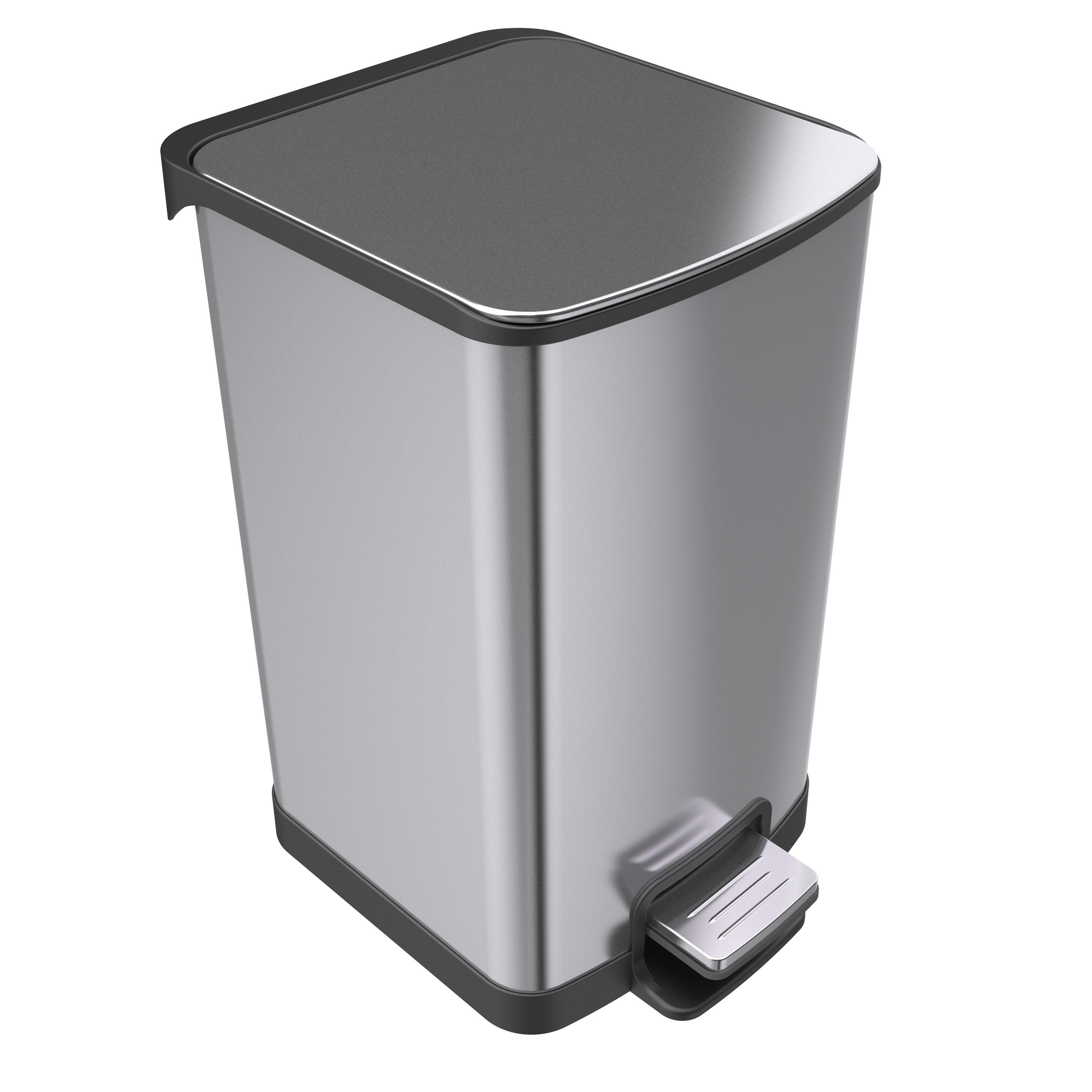 9/12L Factory direct sales foot operated trash cans household office kitchen trash cans Stainless Steel trash can