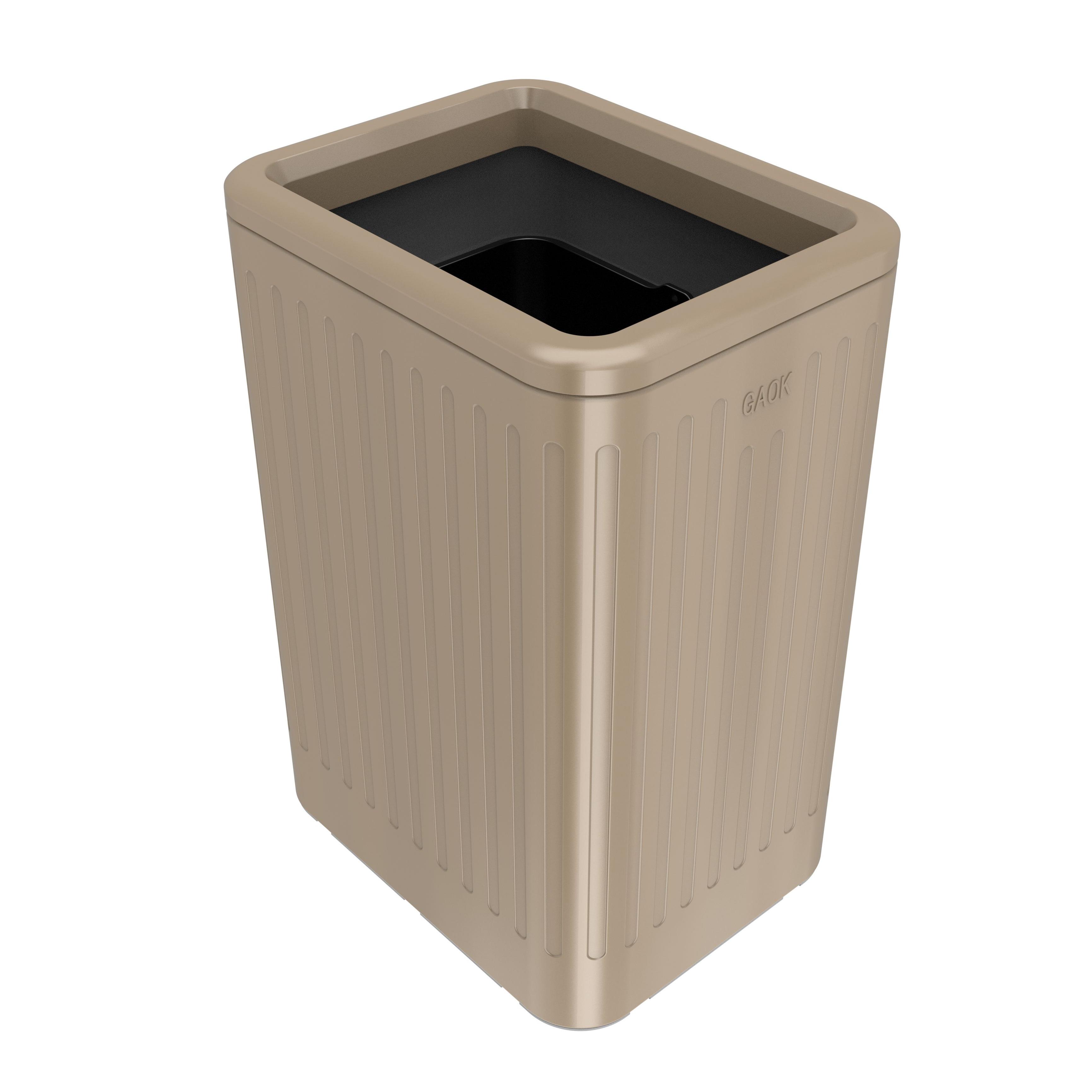 garbage bin for wholesales vacuum formed trash can/trash made in China metal press type garbage can stainless steel trash can