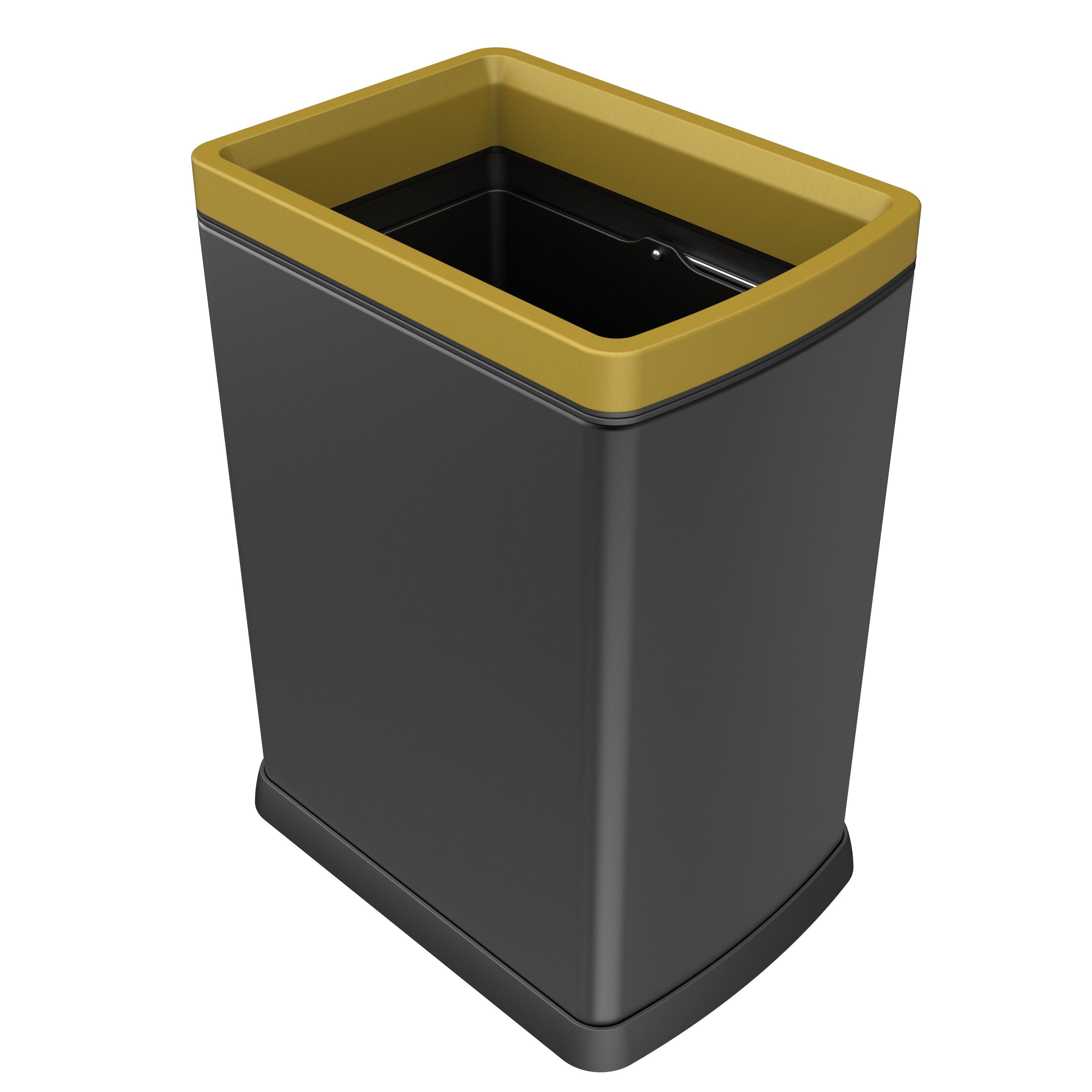 Dirty clothes basket without cover commercial waste bin Bathroom trash can Anti- Fingerfprint stainless steel trash can