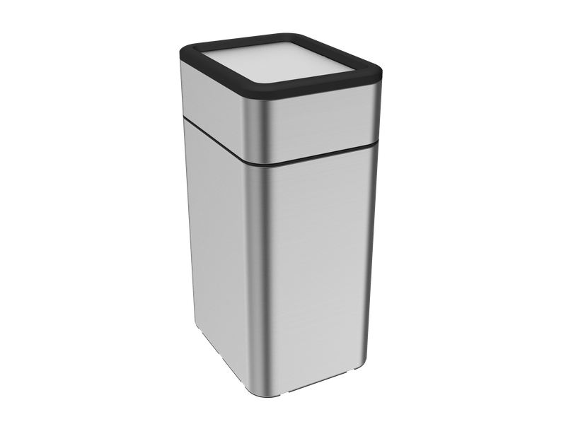 Chinese factory 9L stainless steel trash can Shake the lid recycling bin/ trash cans of iron made in China garbage can 9909