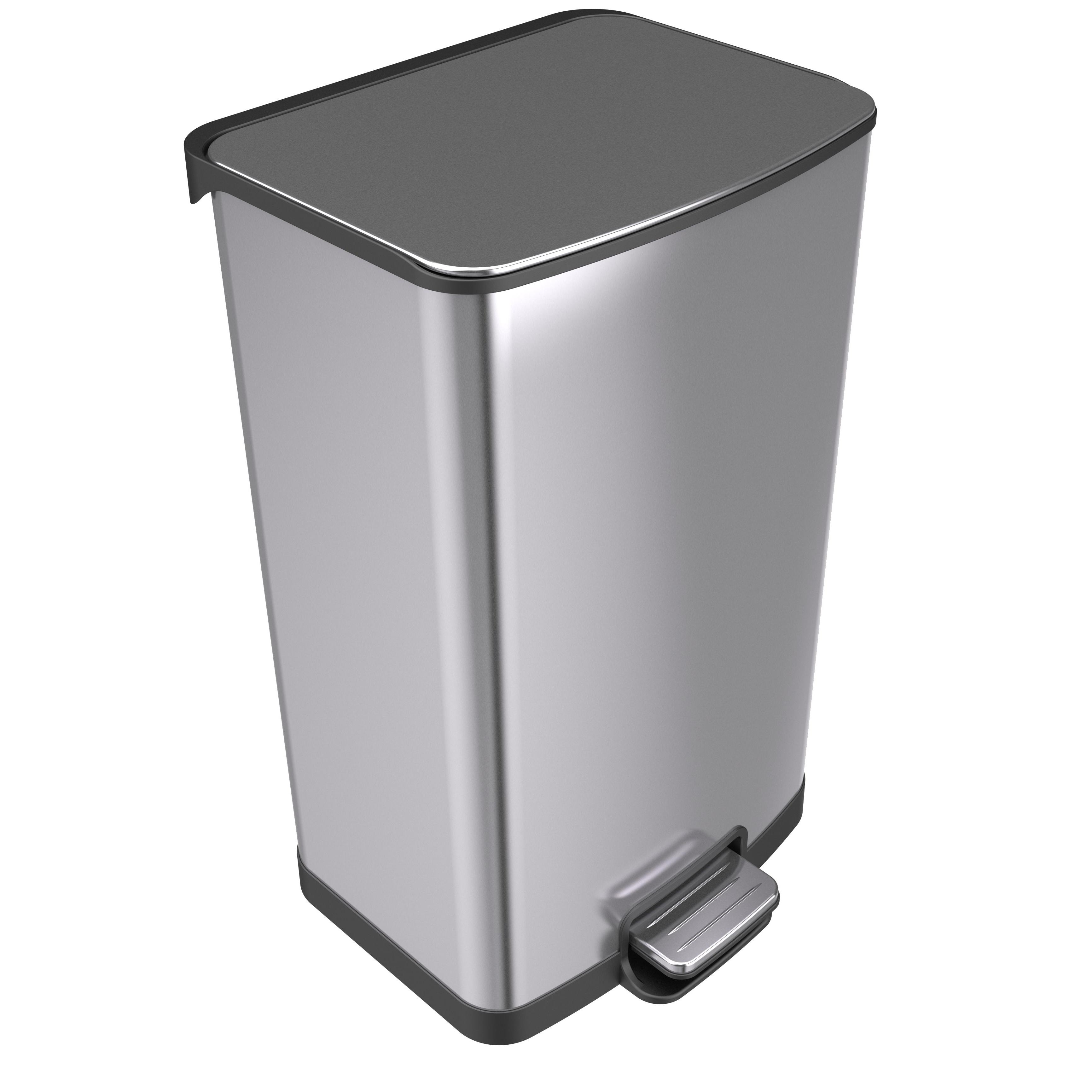 15L/20L Factory direct sales foot operated trash cans steel pedal trash can kitchen waste bin stainless steel trash can