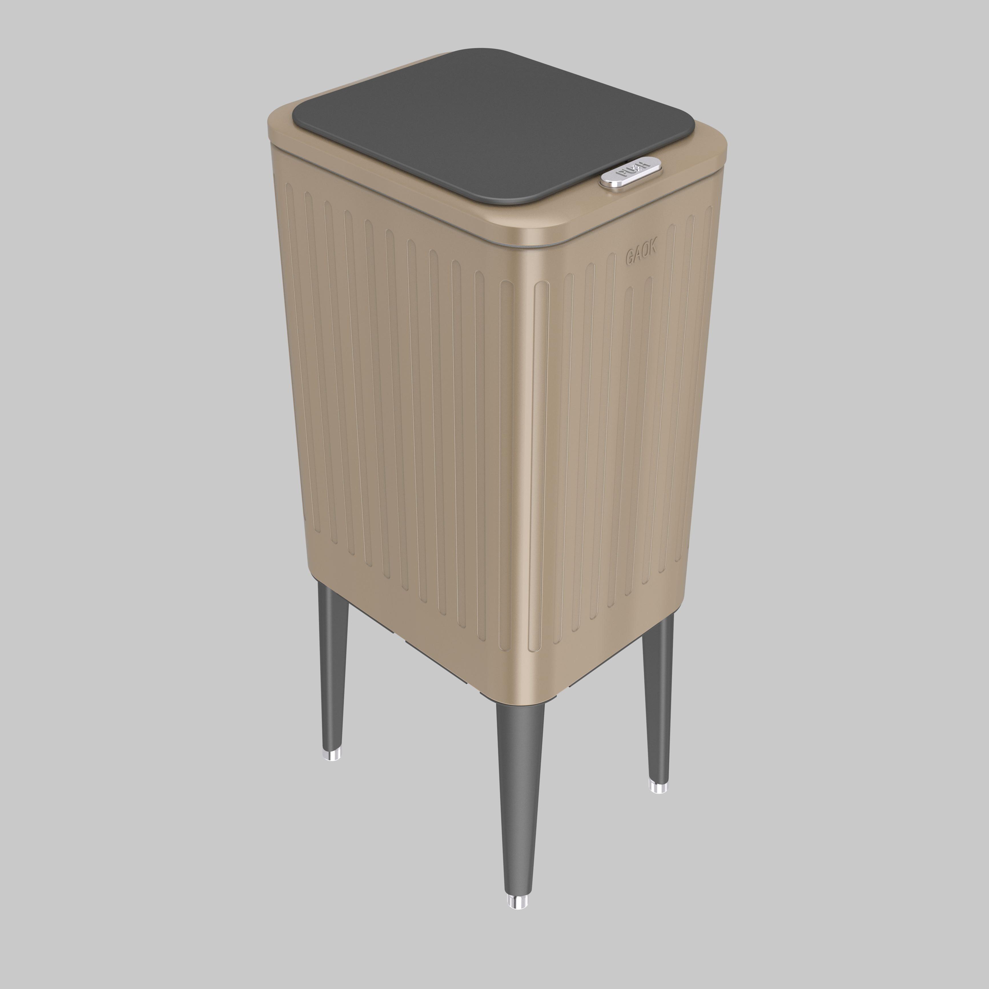 garbage bin for wholesales vacuum formed trash can/trash made in China metal press type garbage can stainless steel trash can