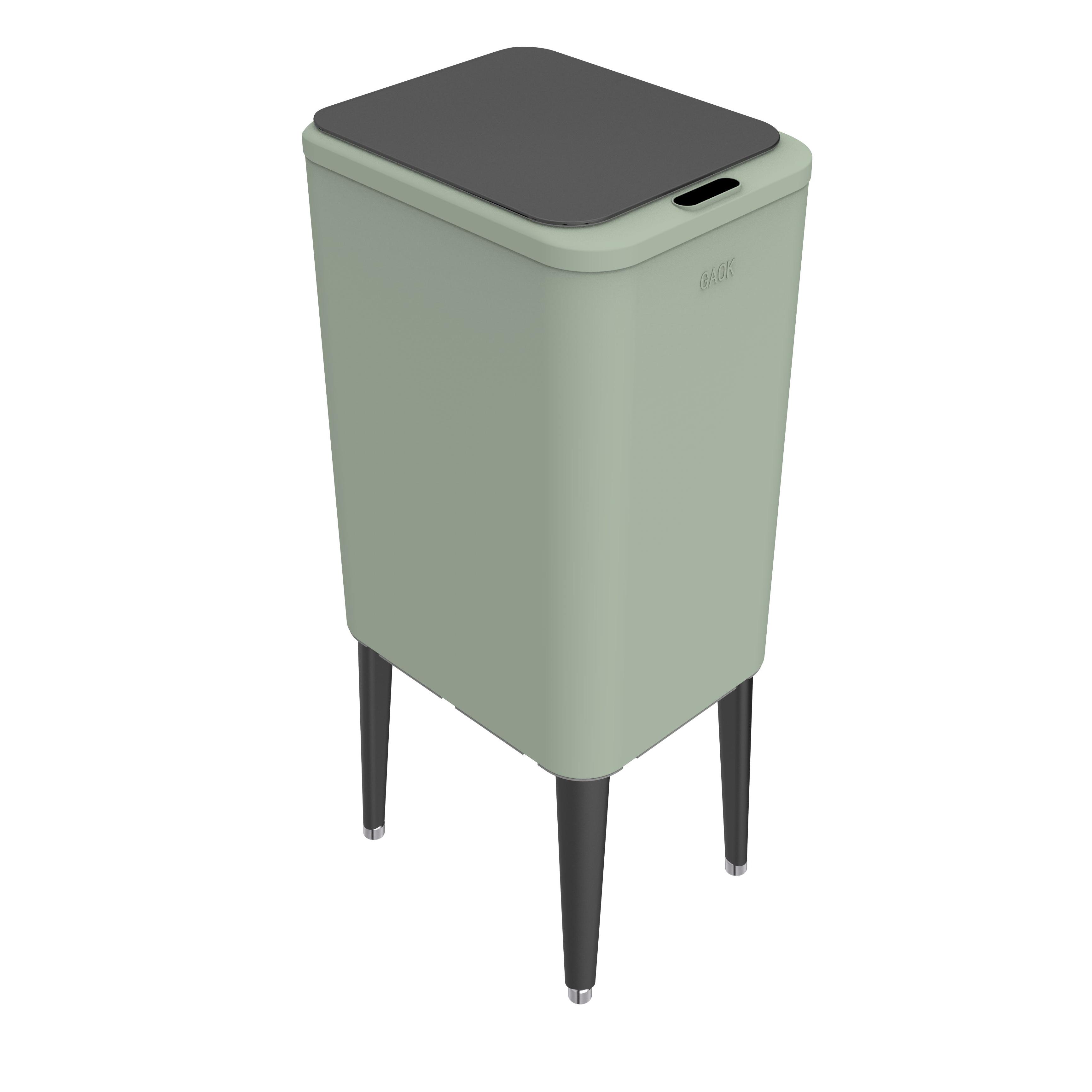 High quality metal step trash can 6L stainless steel foot pedal standard dust bin Elevating stainless steel trash can