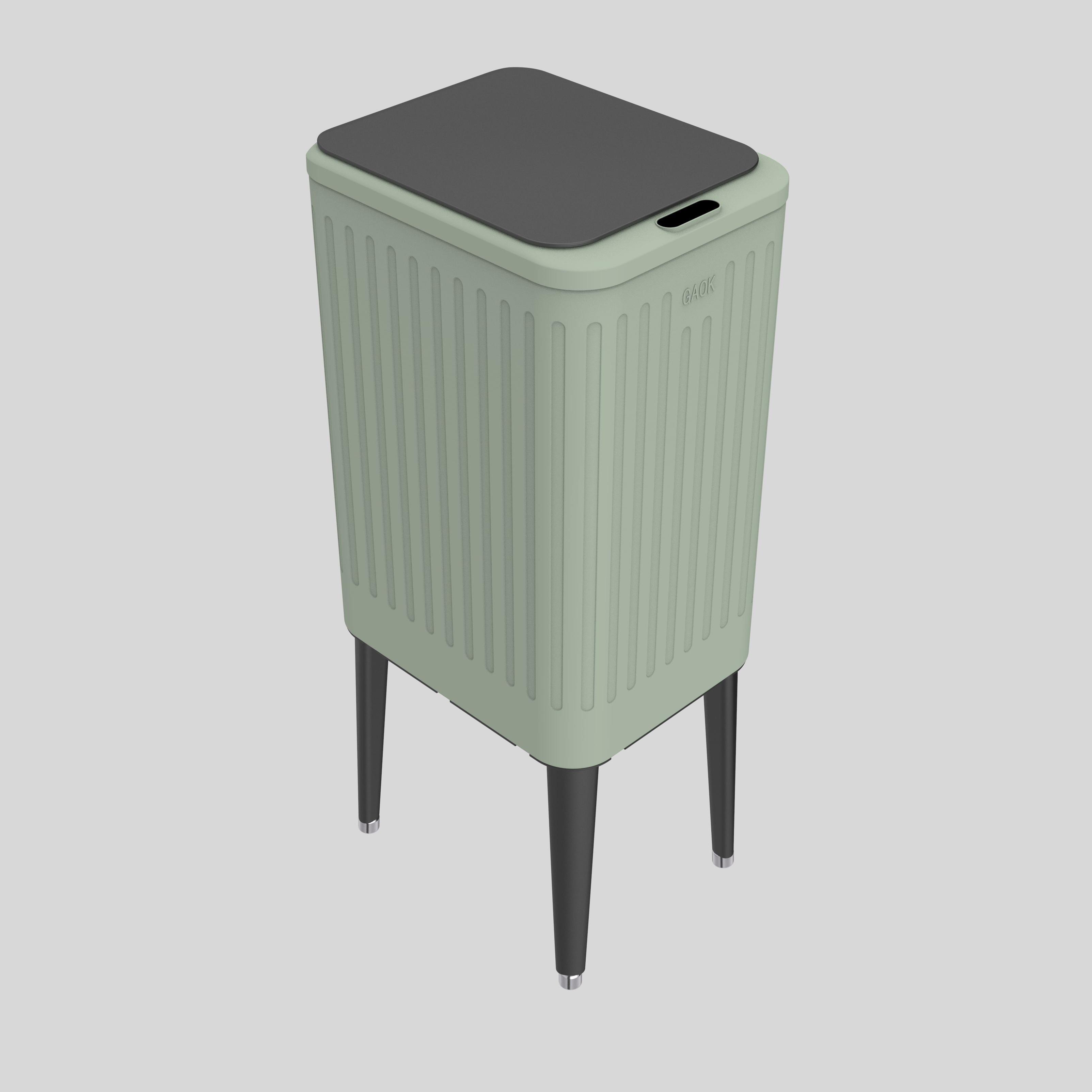 Light Luxury Rectangular Contactless Intelligent Garbage Bin Spiral Pattern Garbage dustbin