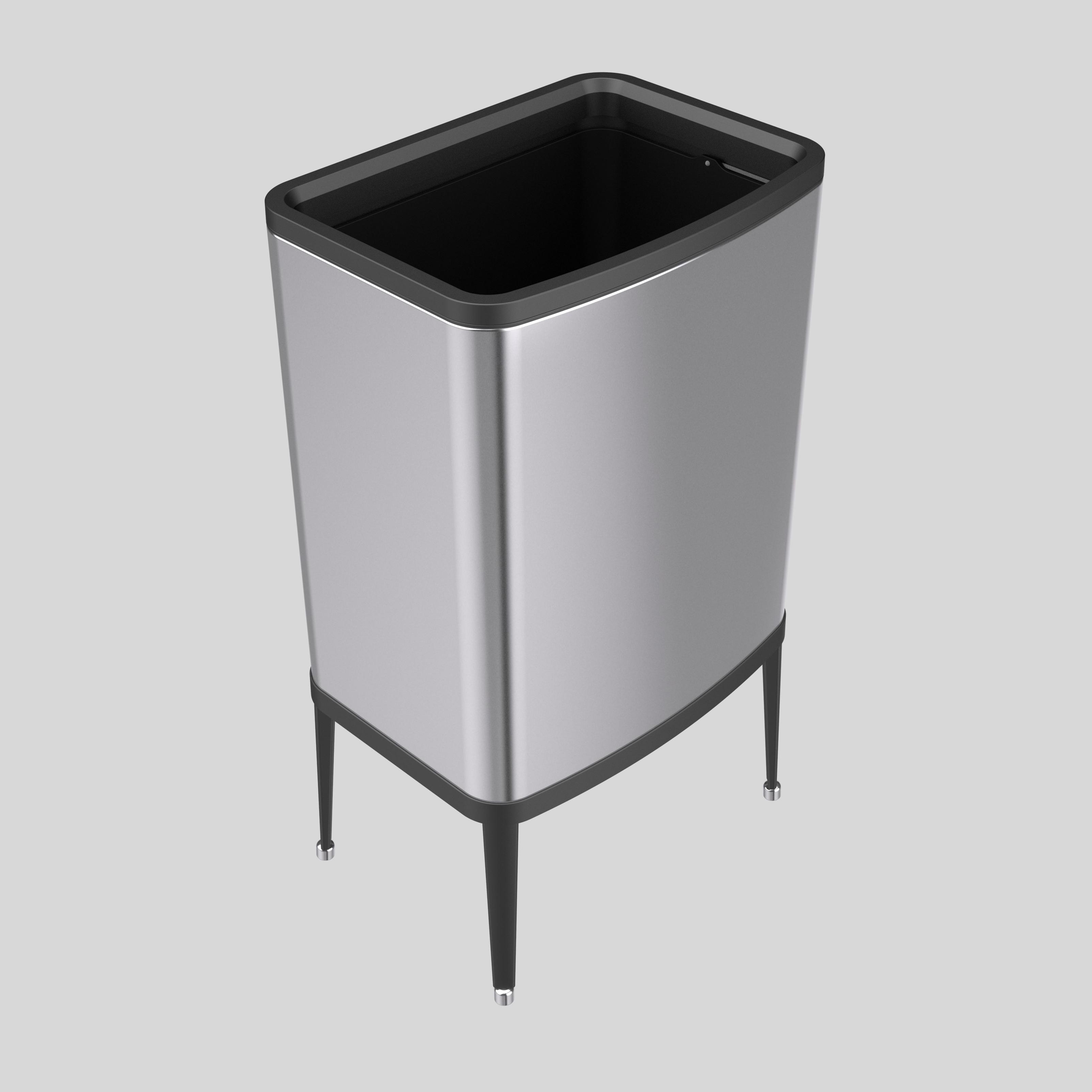 garbage bin for wholesales vacuum formed trash can/trash made in China metal press type garbage can stainless steel trash can 8858J