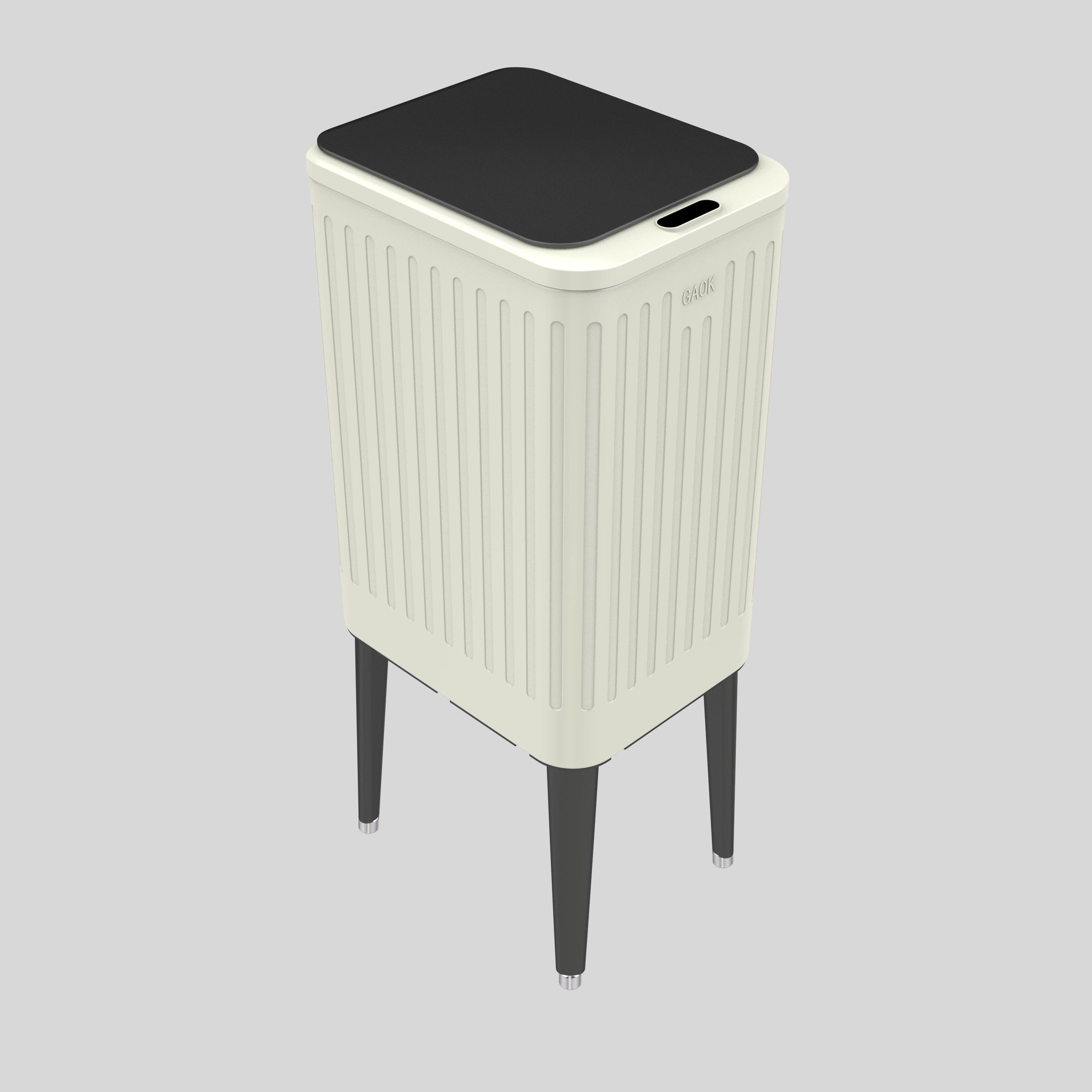 Light Luxury Rectangular Contactless Intelligent Garbage Bin Spiral Pattern Garbage dustbin