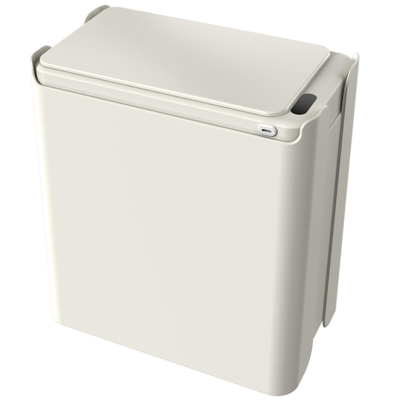 2024 8L Automatic Bathroom Trash Can with Lid Small Slim Electric for Bedroom Living Room Office Black ABS Touchless Trash Can
