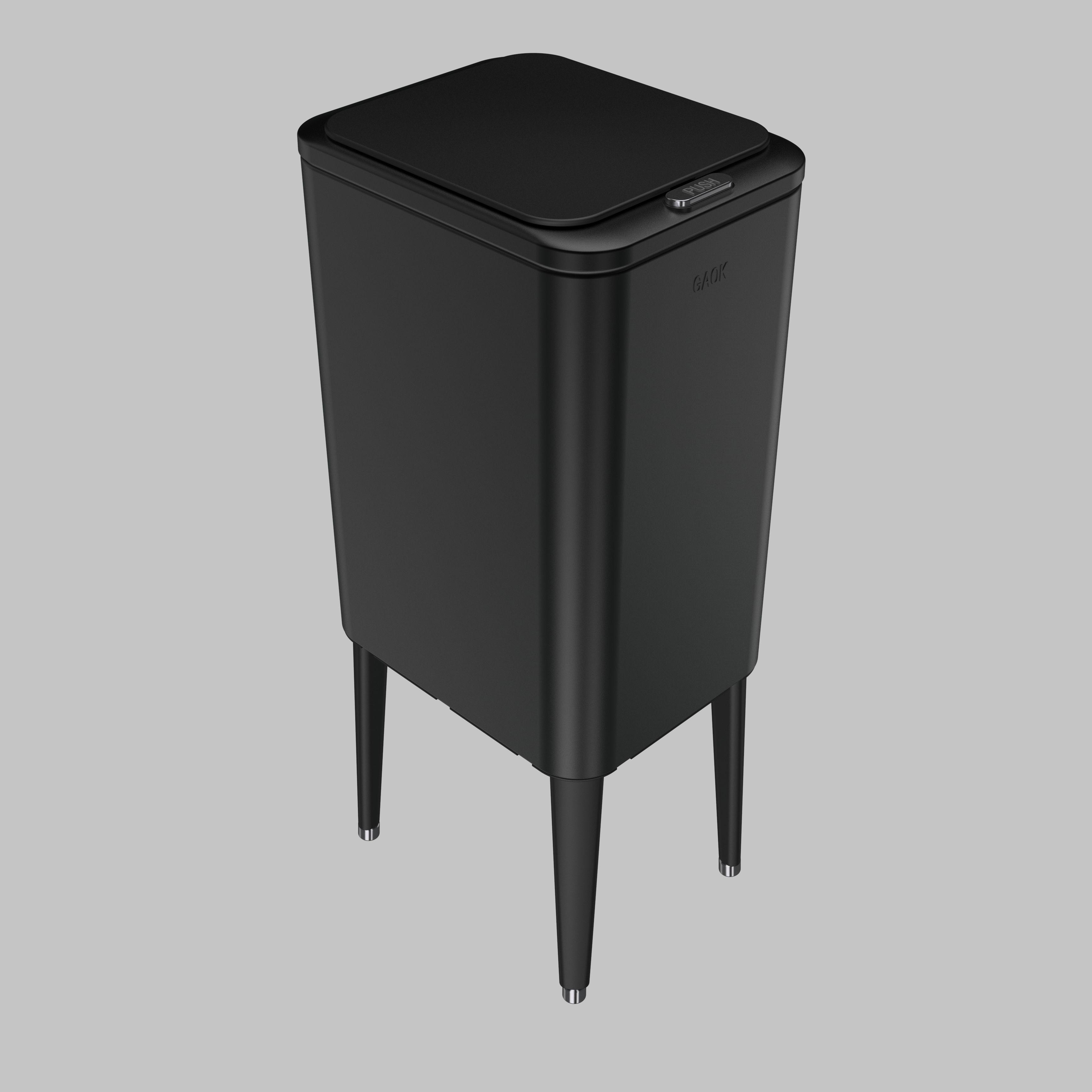 garbage bin for wholesales vacuum formed trash can/trash made in China metal press type garbage can stainless steel trash can 5508J