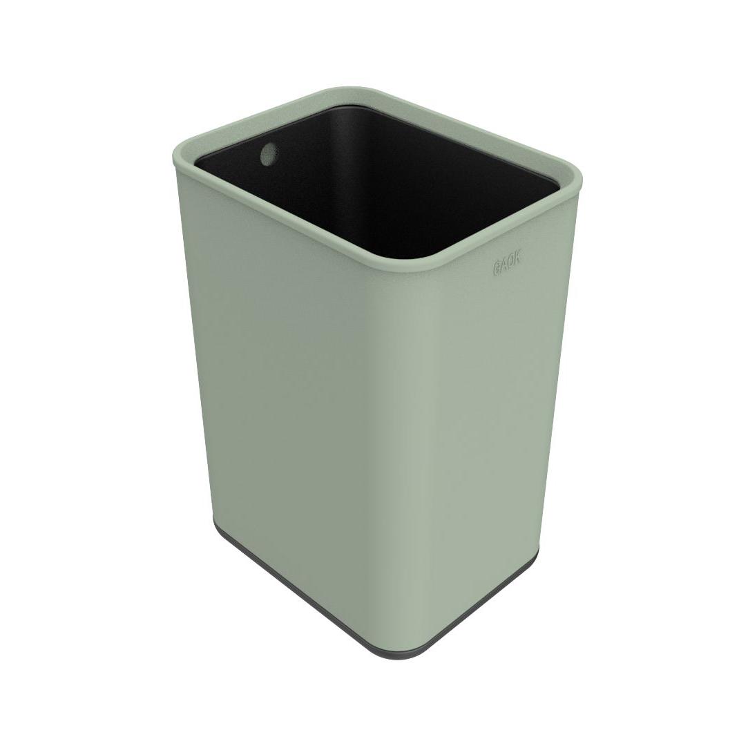 Recyclable Bin Stainless Steel 8L Silver Style Storage Packing Color Bucket Feature Eco Material