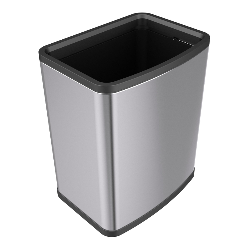 Rectangle 15/20/30/40L stainless steel trash can with Step Pedal Removable Liner Narrow Wastebasket Garbage lidless trash can