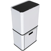 Hot Selling 44L Kitchen Double Layer Cover Household Garbage Bin with Lid Dry and Wet Separation stainless steel trash can