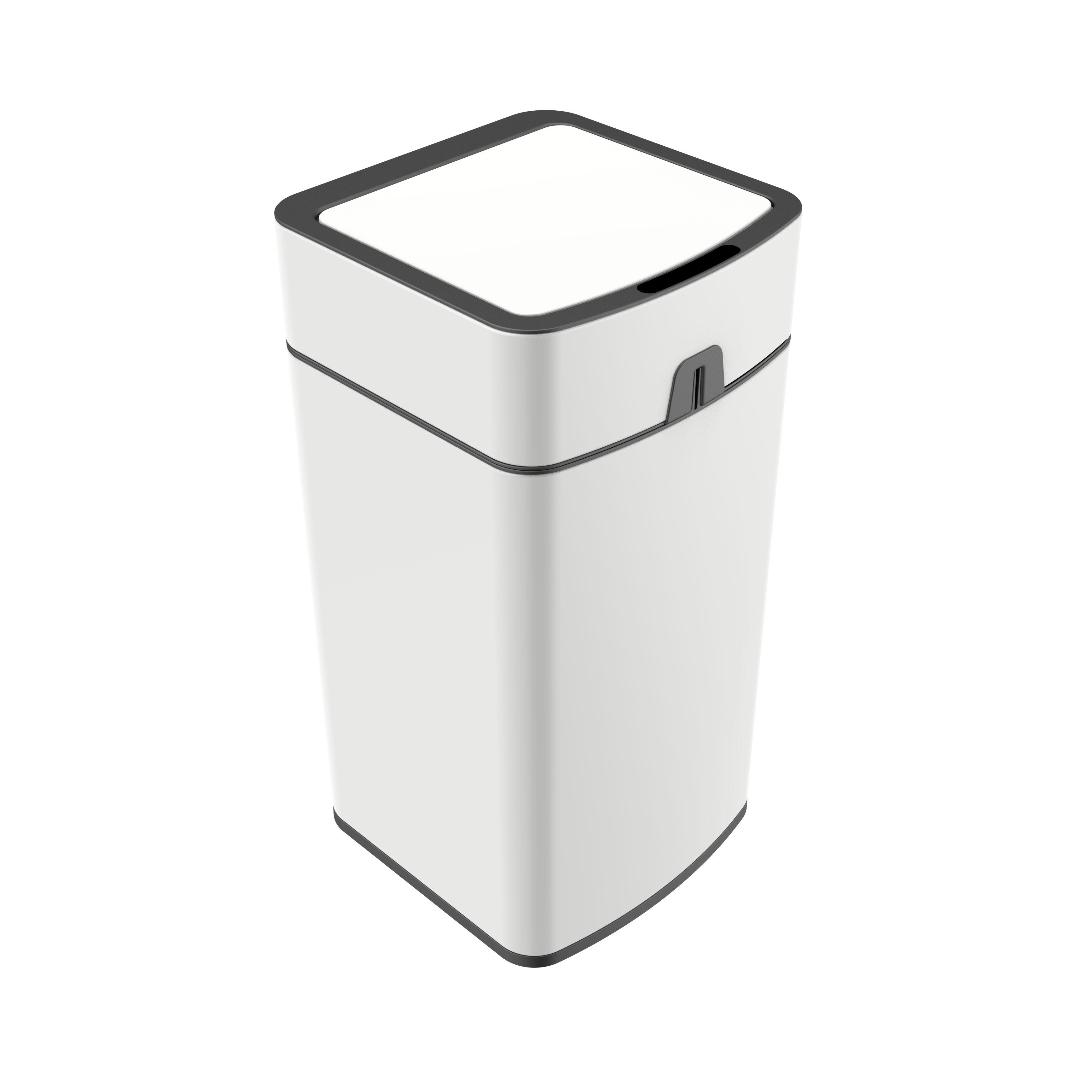 Factory direct eco-friendly touchless automatic sensor 15L garbage bins stainless steel trash can color silver waste bin