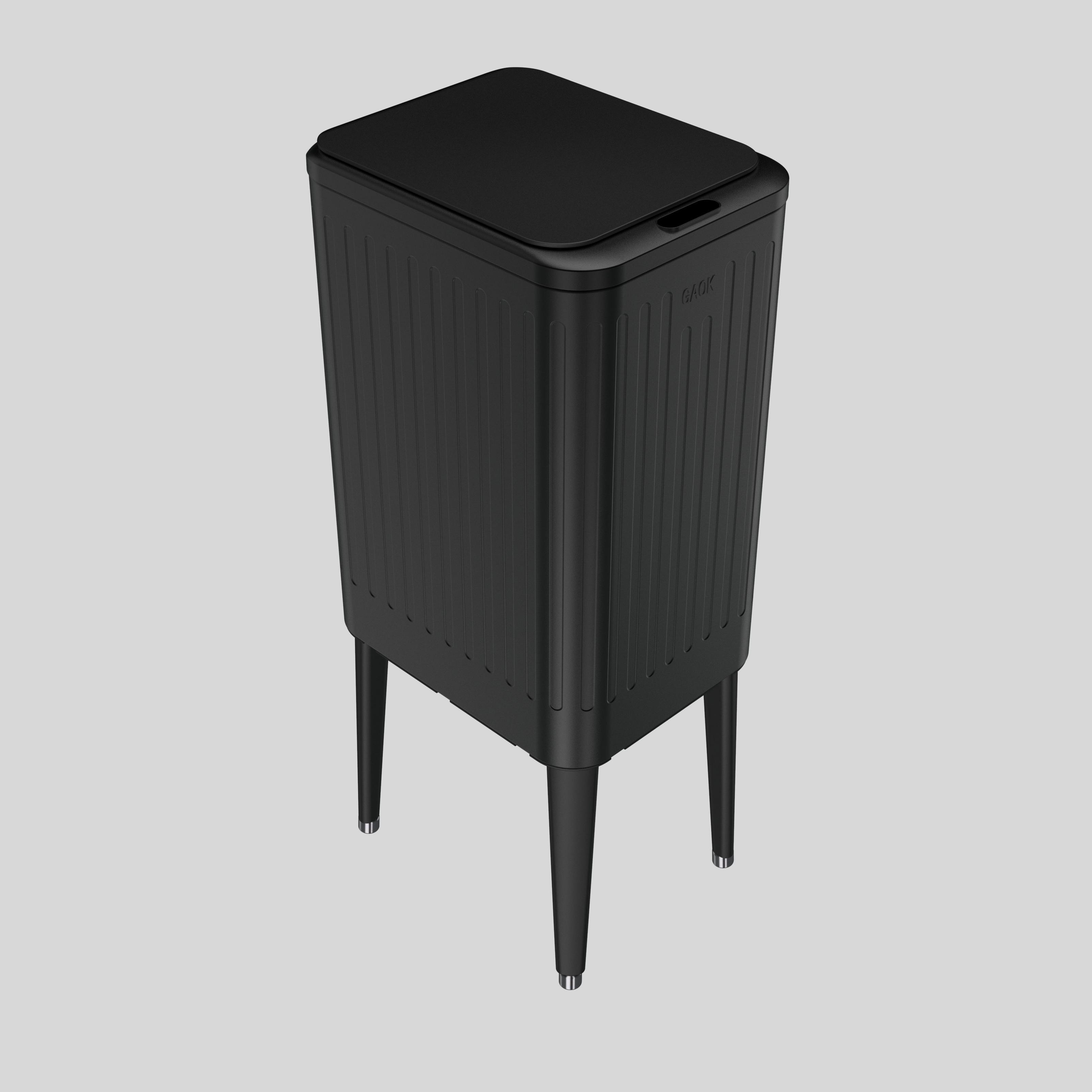 Light Luxury Rectangular Contactless Intelligent Garbage Bin Spiral Pattern Garbage dustbin