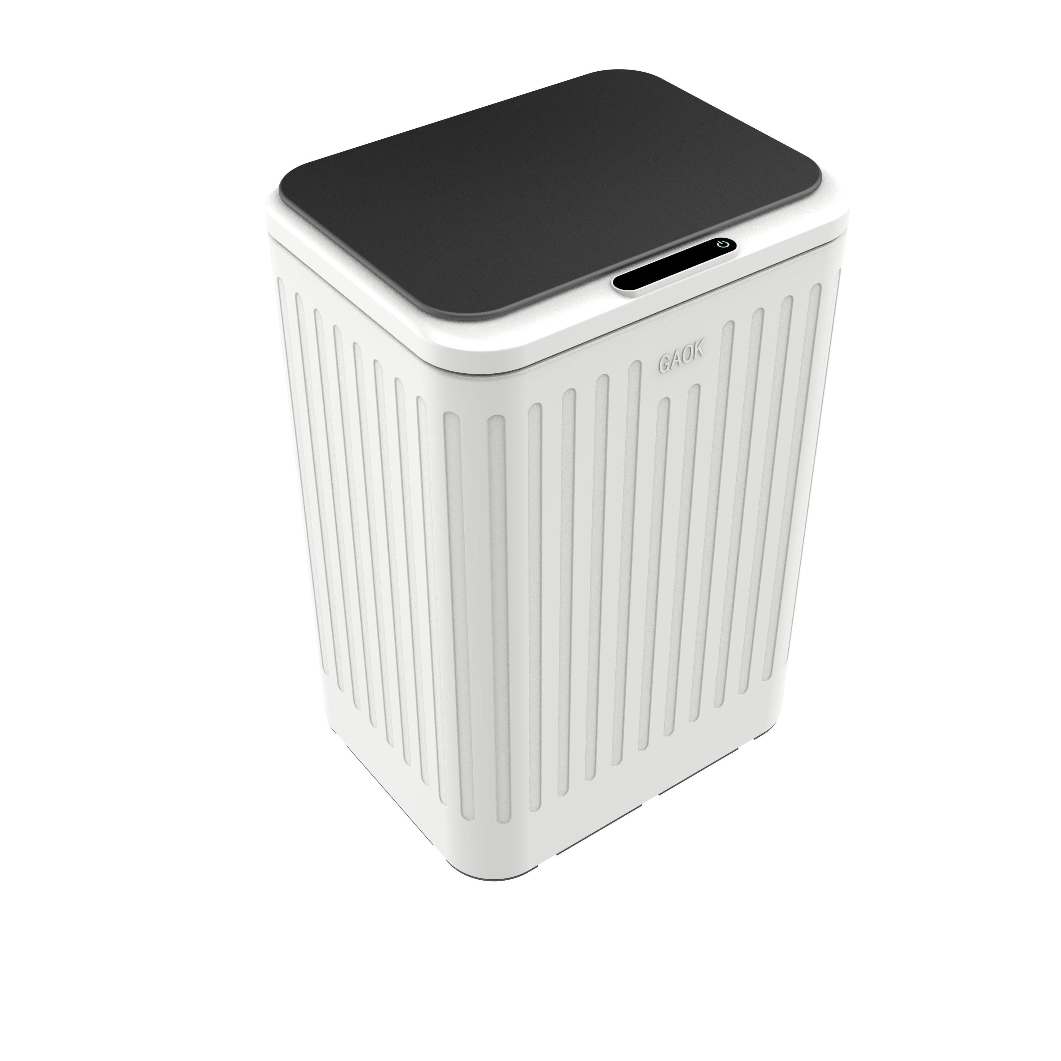 Rectangle Intelligent Sensor Electric Self Sealing Motion Garbage Smart Touchless stainless steel trash can