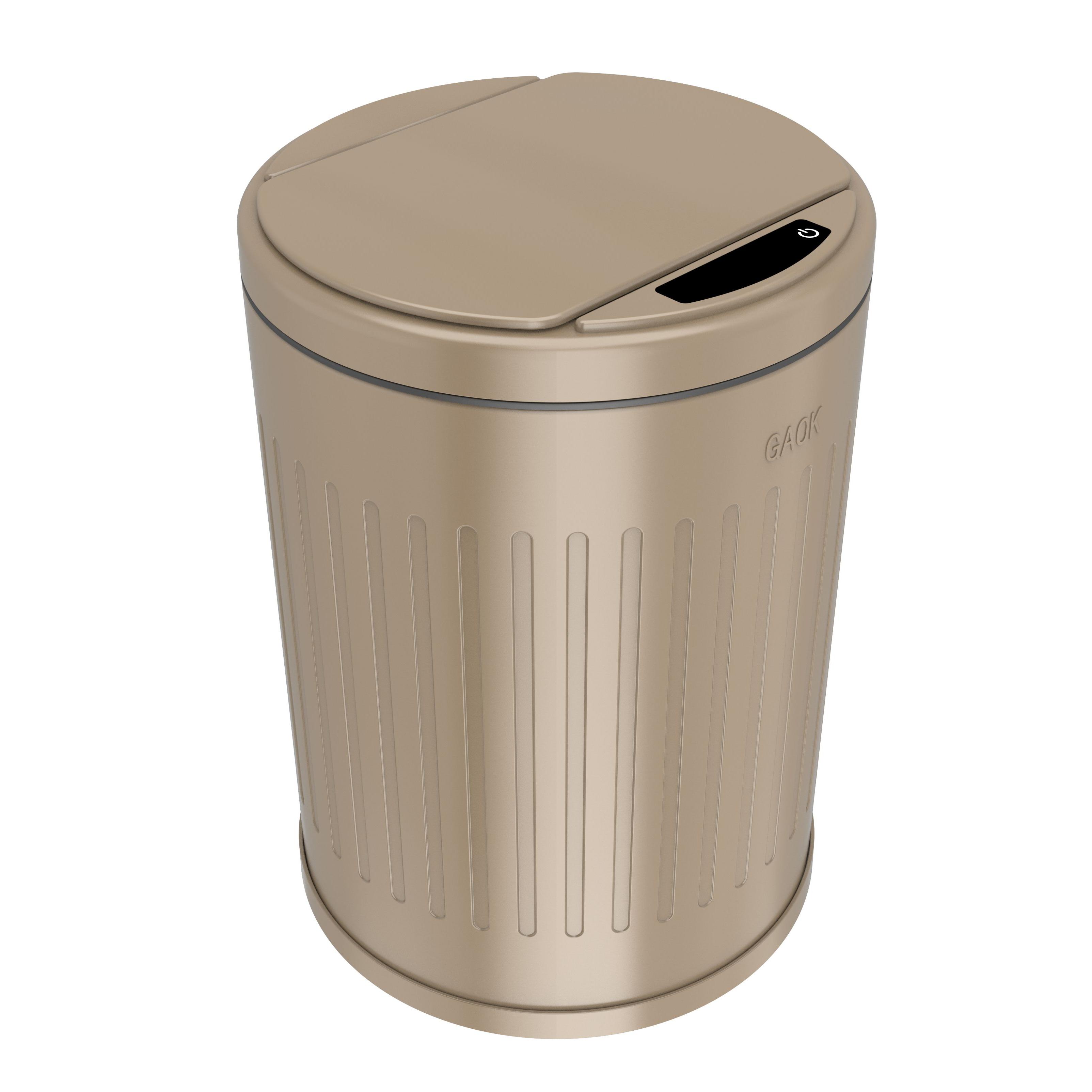 Luxury High Quality Mini Commercial Induction Small Car Box Automatic Trash Can Dustbin waste bins stainless steel trash can