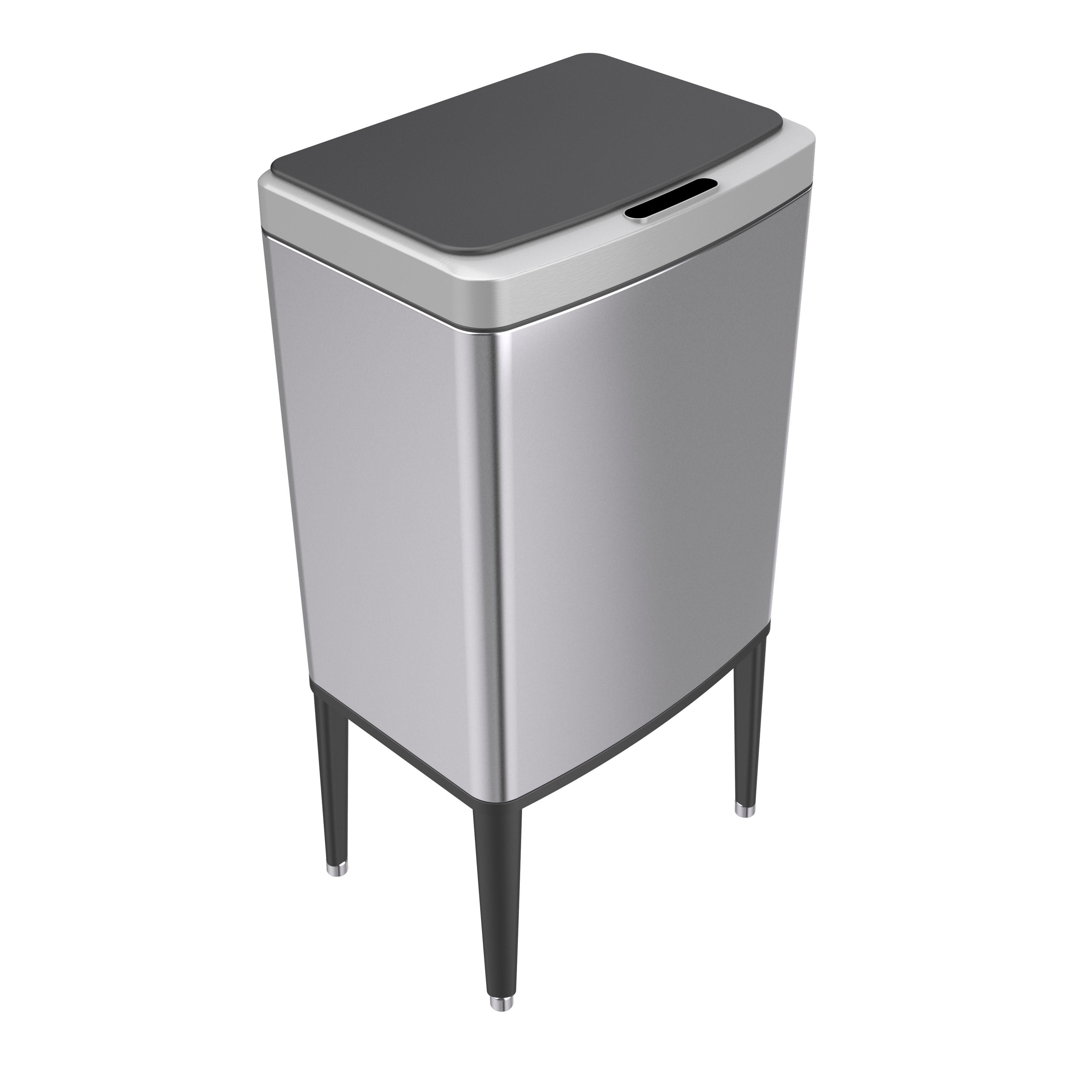 15L New stainless steel intelligent garbage bin launched for adult garbage disposal bin