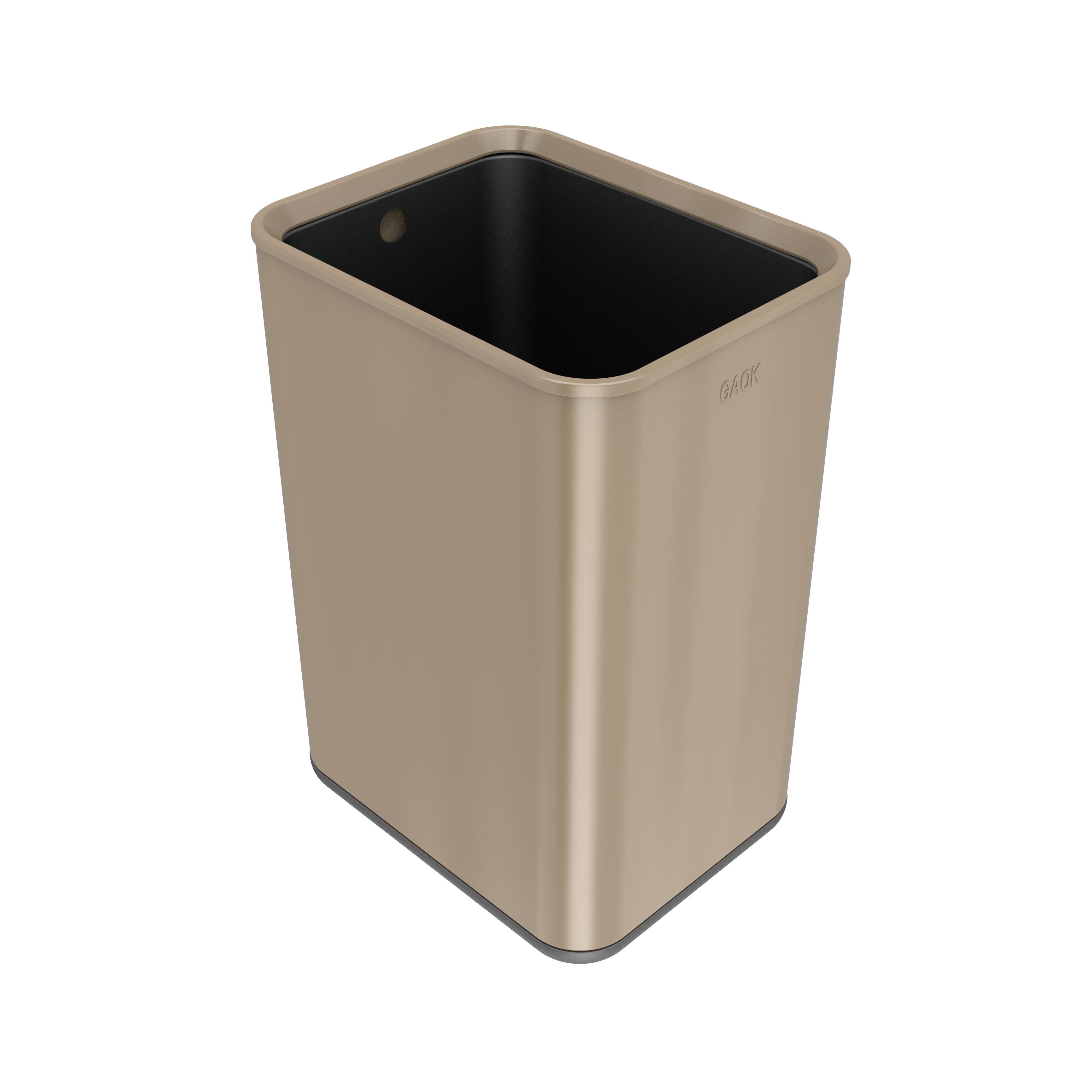 Recyclable Bin Stainless Steel 8L Silver Style Storage Packing Color Bucket Feature Eco Material